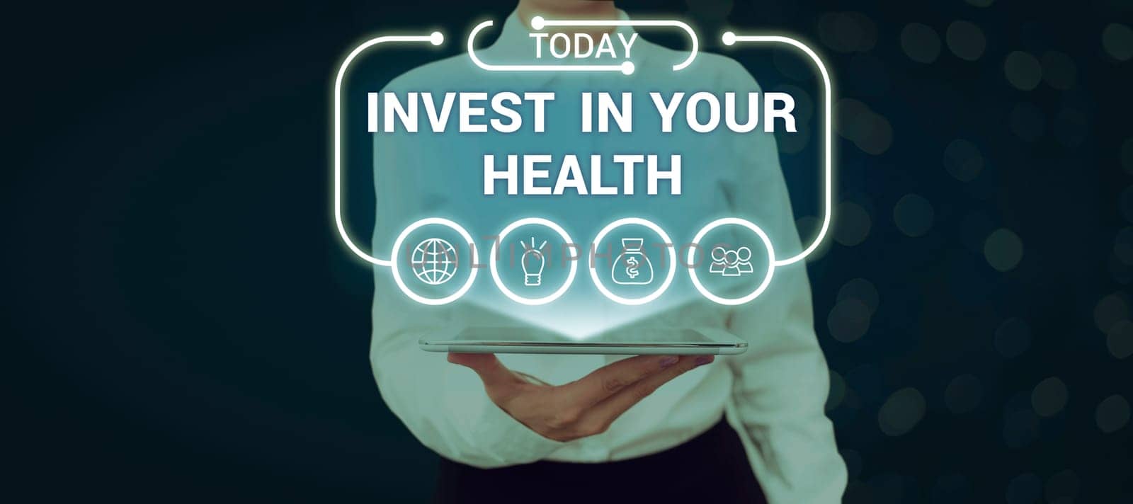 Handwriting text Invest In Your Health, Business showcase Live a Healthy Lifestyle Quality Food for Wellness