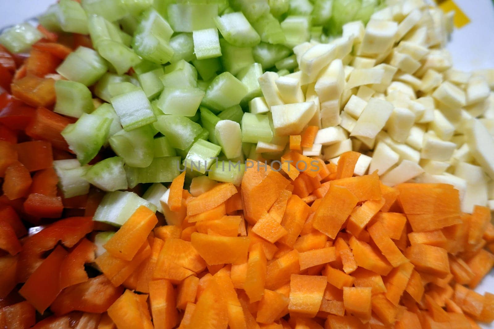 bunter Rohkostsalat mit Möhren,Pastinaken,Paprika und Staudensellerie