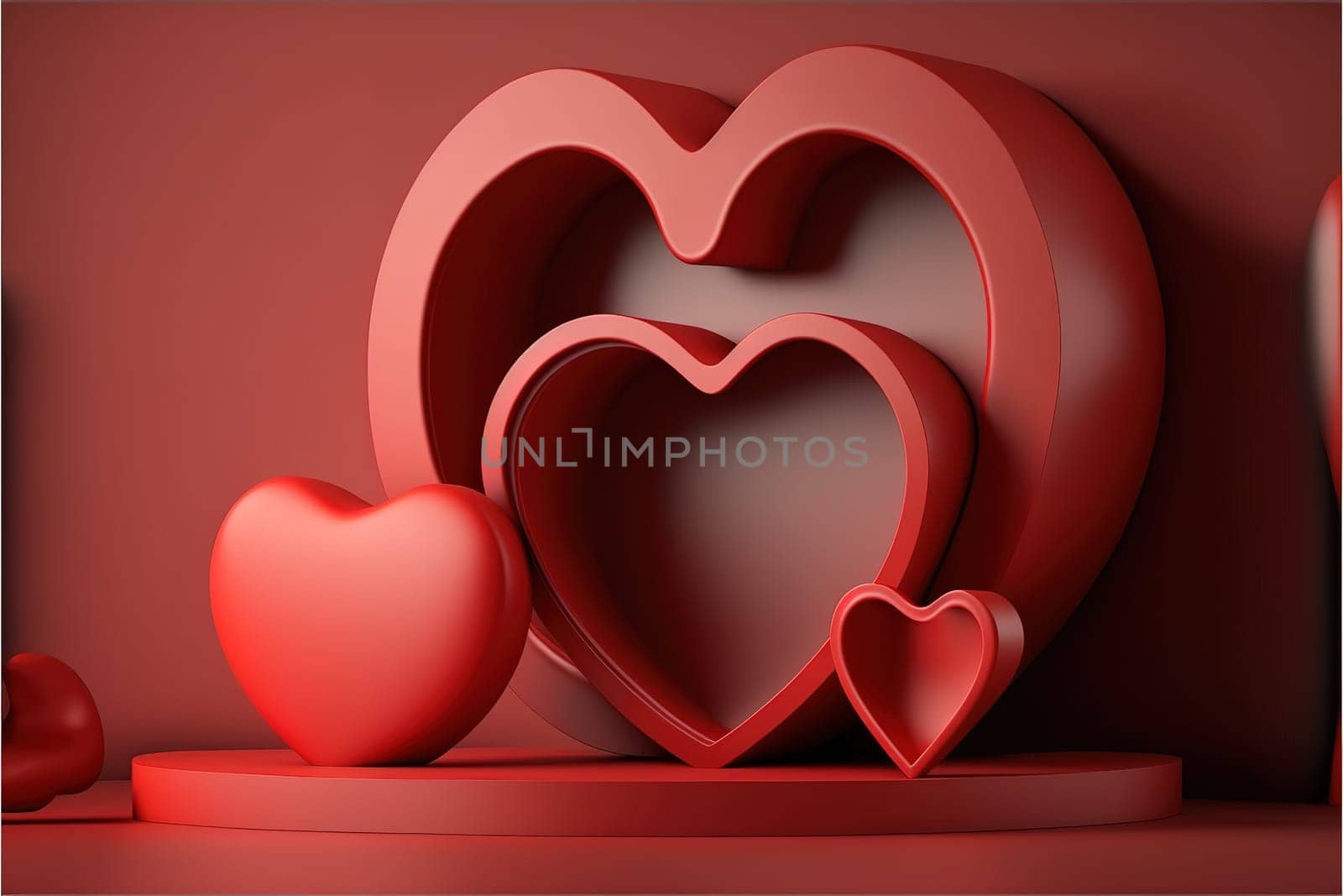 Love Valentine background concept for product presentation