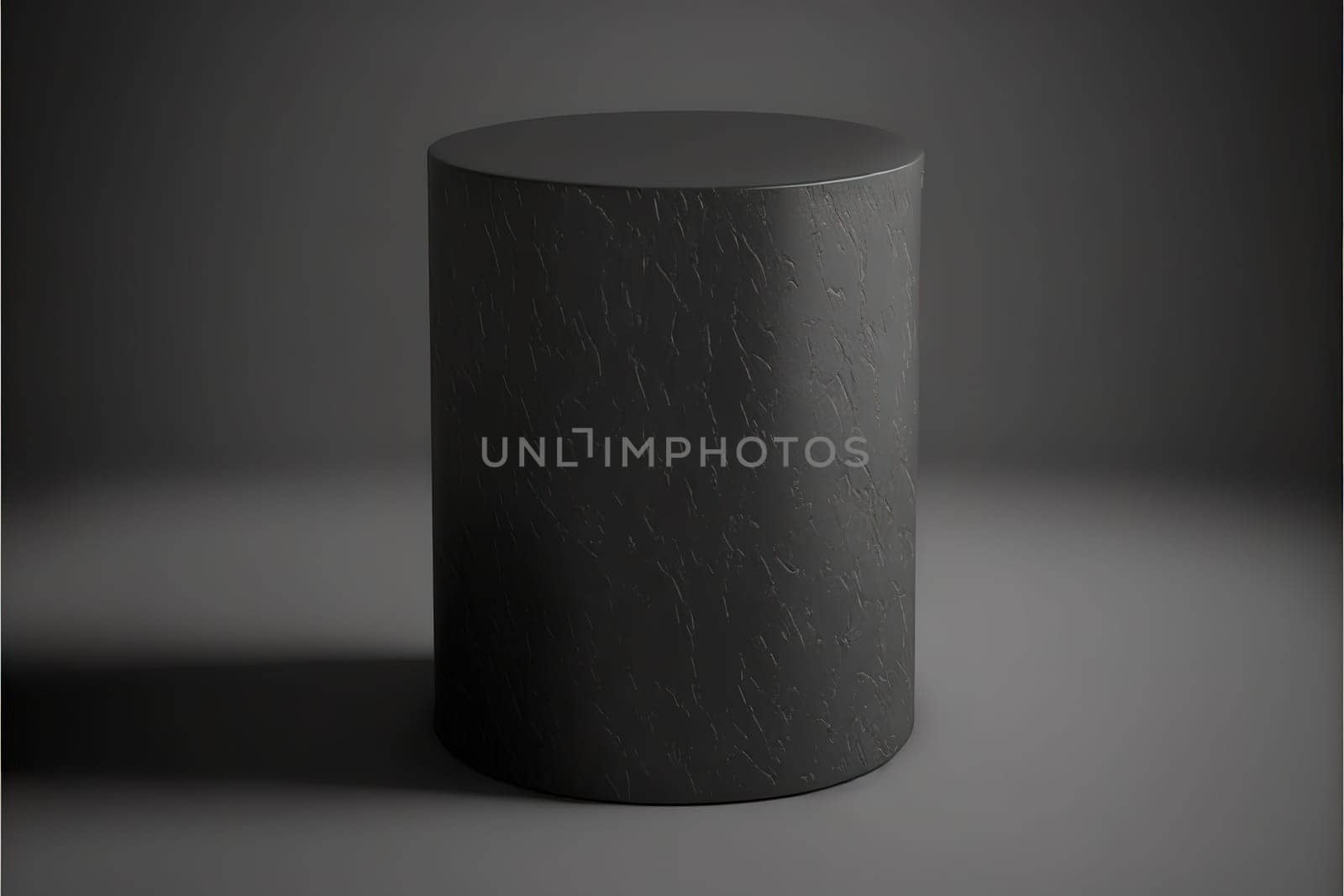 Stone and Rock shape 3d render illustration. Round podium, pedestal for brand product exhibition.