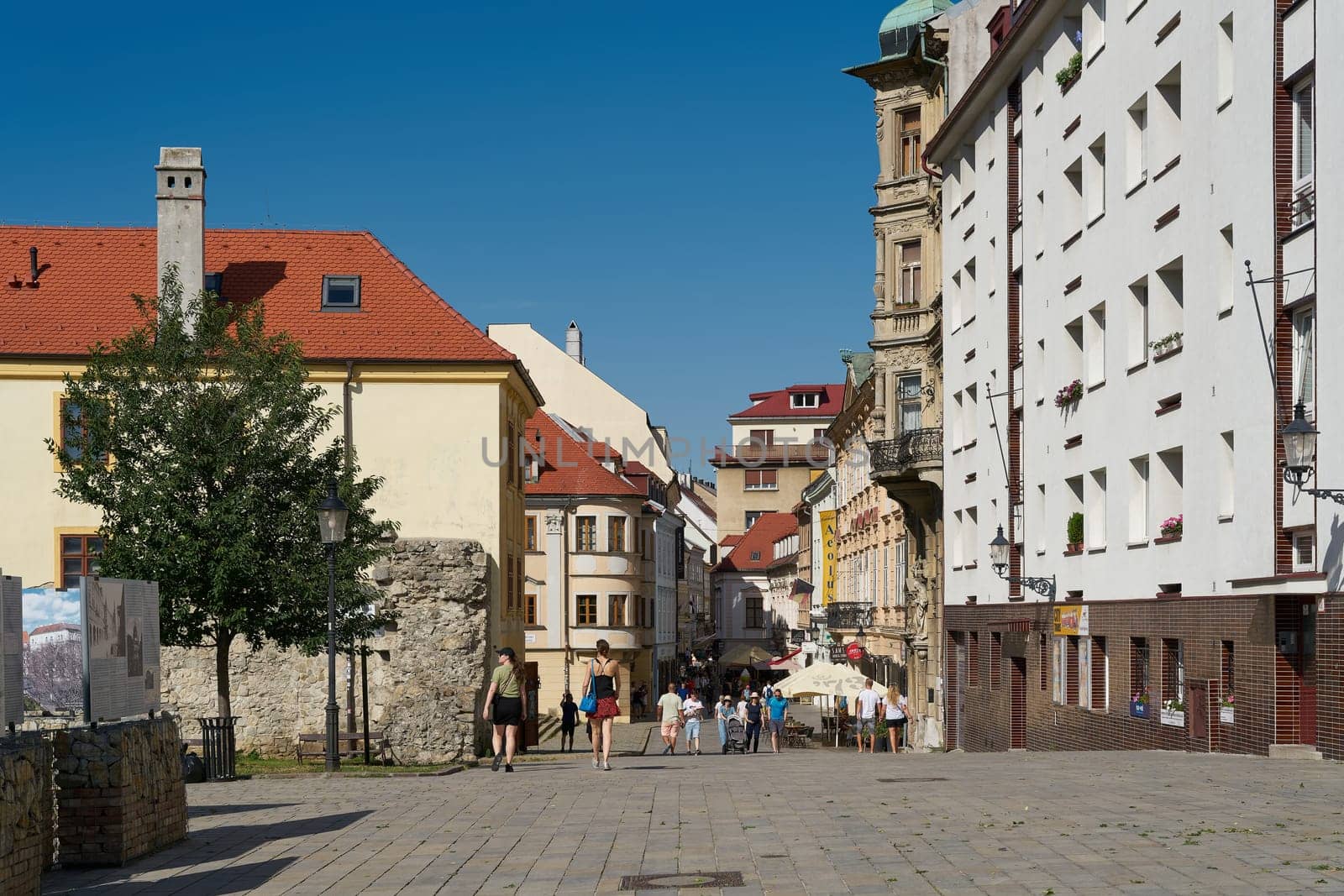 historical old town of Bratislava, the capital of Slovakia, popular with tourists