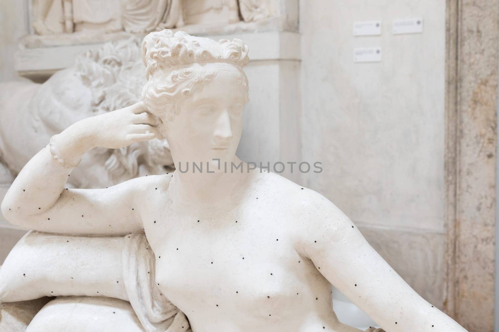Possagno, Italy - June 2022: Pauline Borghese Bonaparte Venus Victorious by Antonio Canova, 1805
