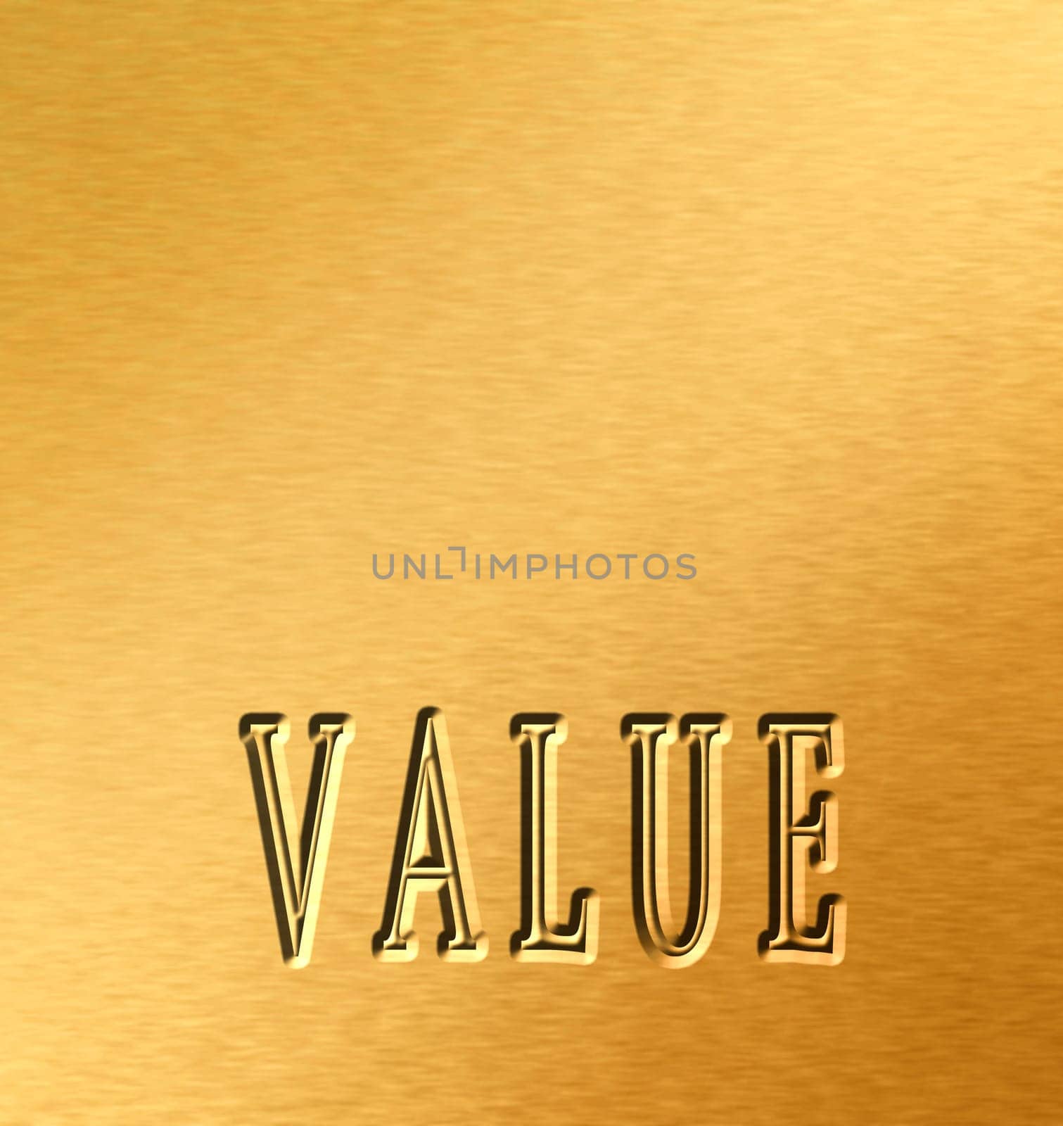 Value against a gold bacground.
