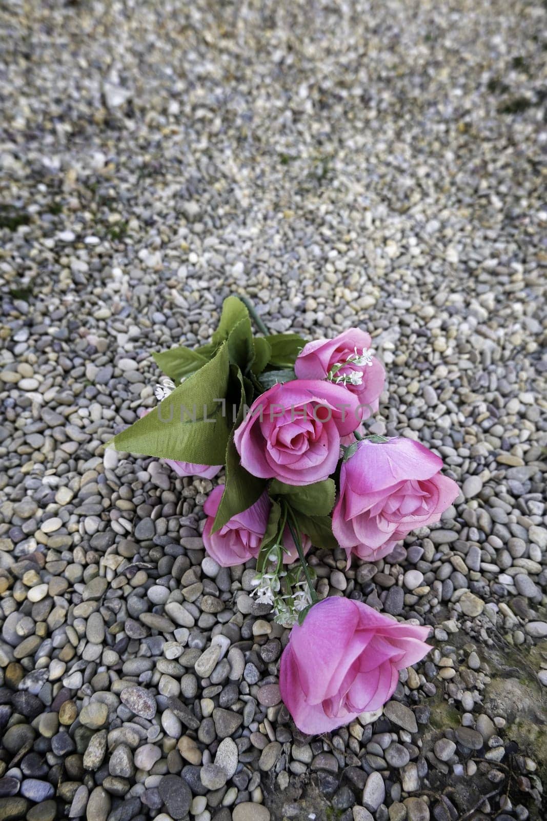 Detail of offering and memory for dead people, sadness
