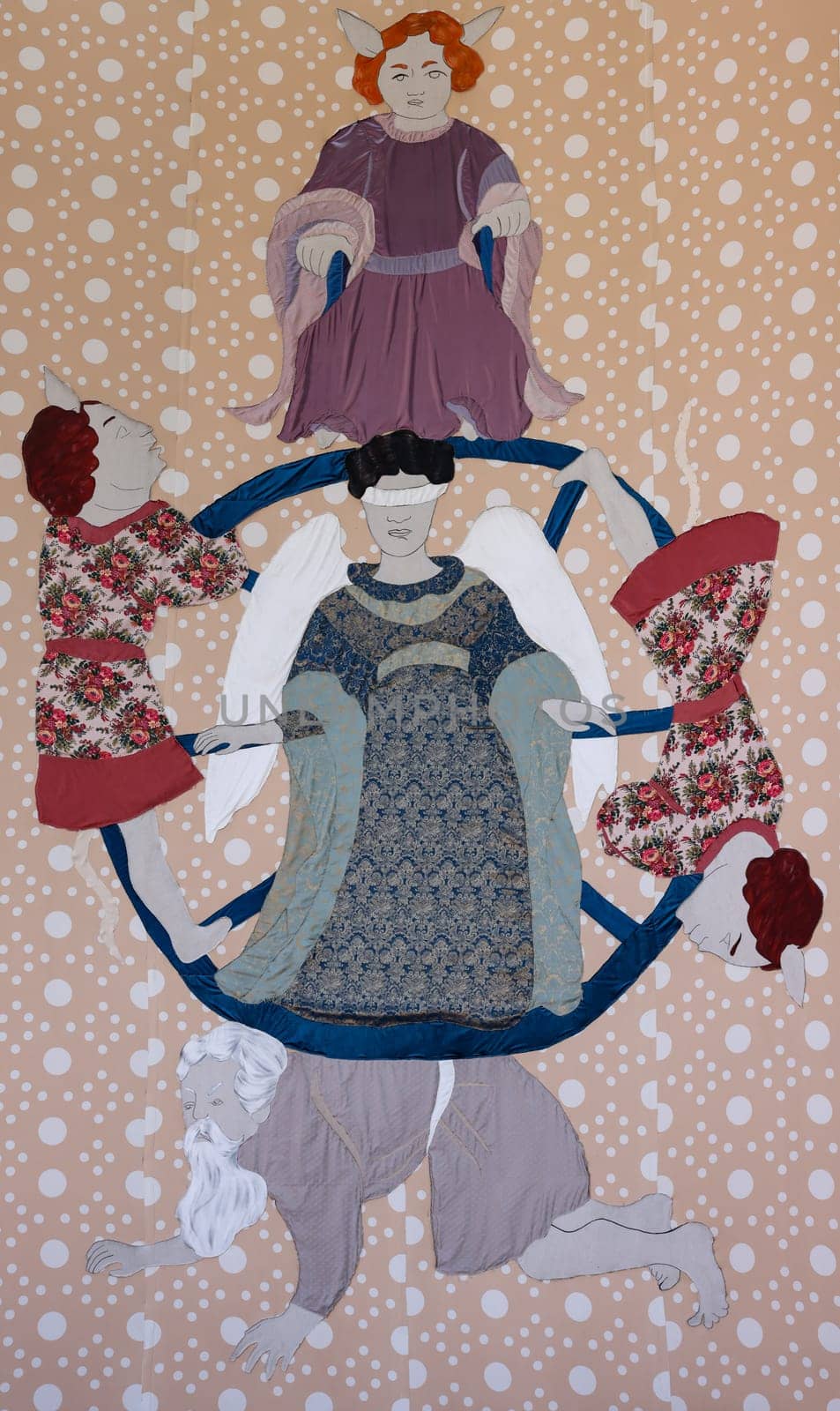 Venice, Italy - Sept 6, 2022: 59th Venice Art Biennale in Venice. Re-enchanting the World the project by Małgorzata Mirga-Tas manifesto on Roma identity and art at the Polish pavilon