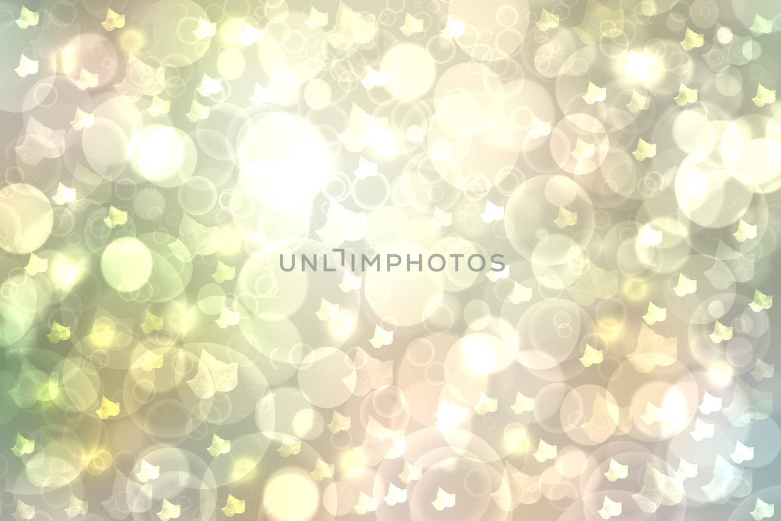 Hello autumn background. Abstract autumn gradient yellow green pastel  leaves texture. Indian summer. Card design with space for text. Beautiful backdrop.