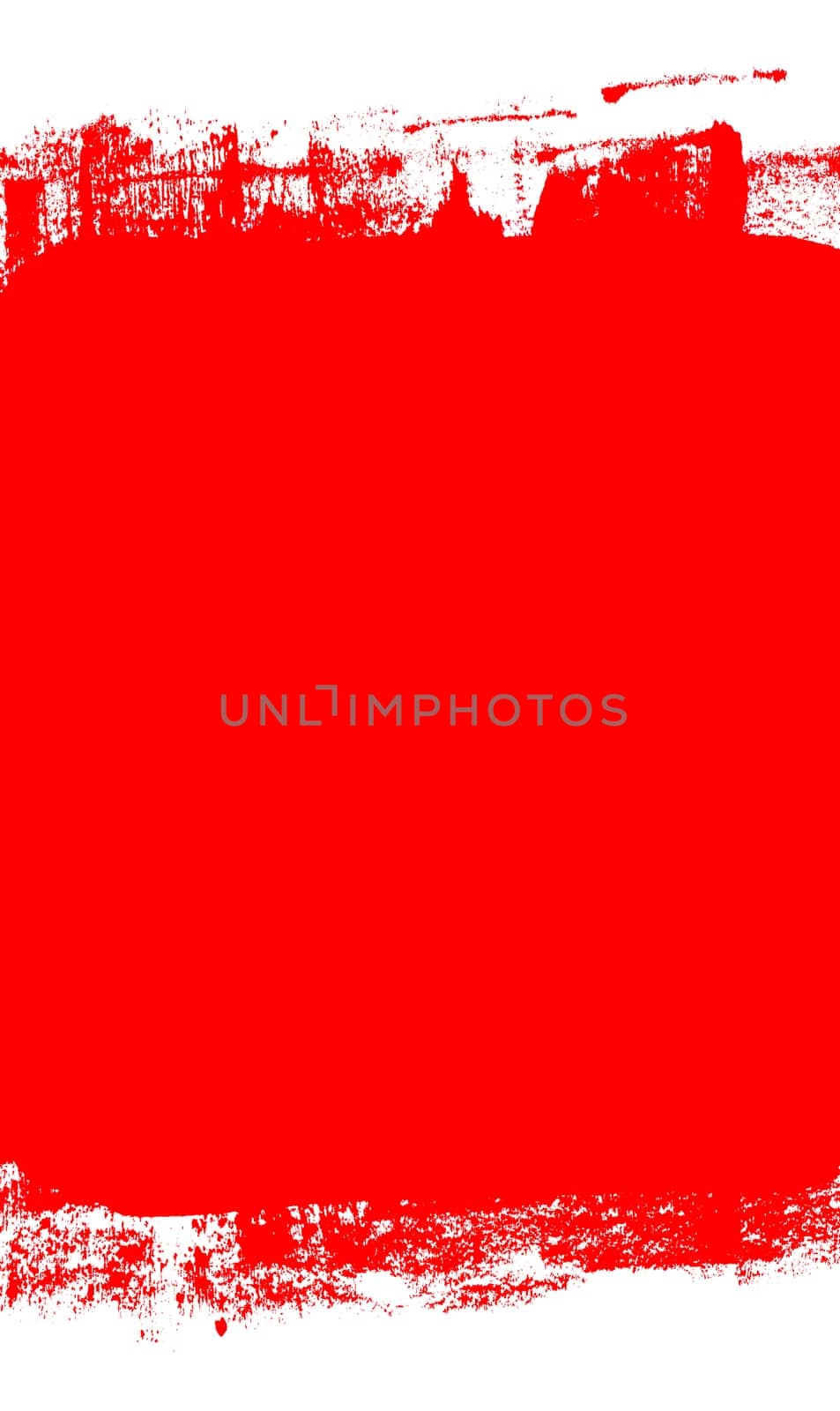 Red background with copy space and grunge frame made with paintbrush or graffiti spray
