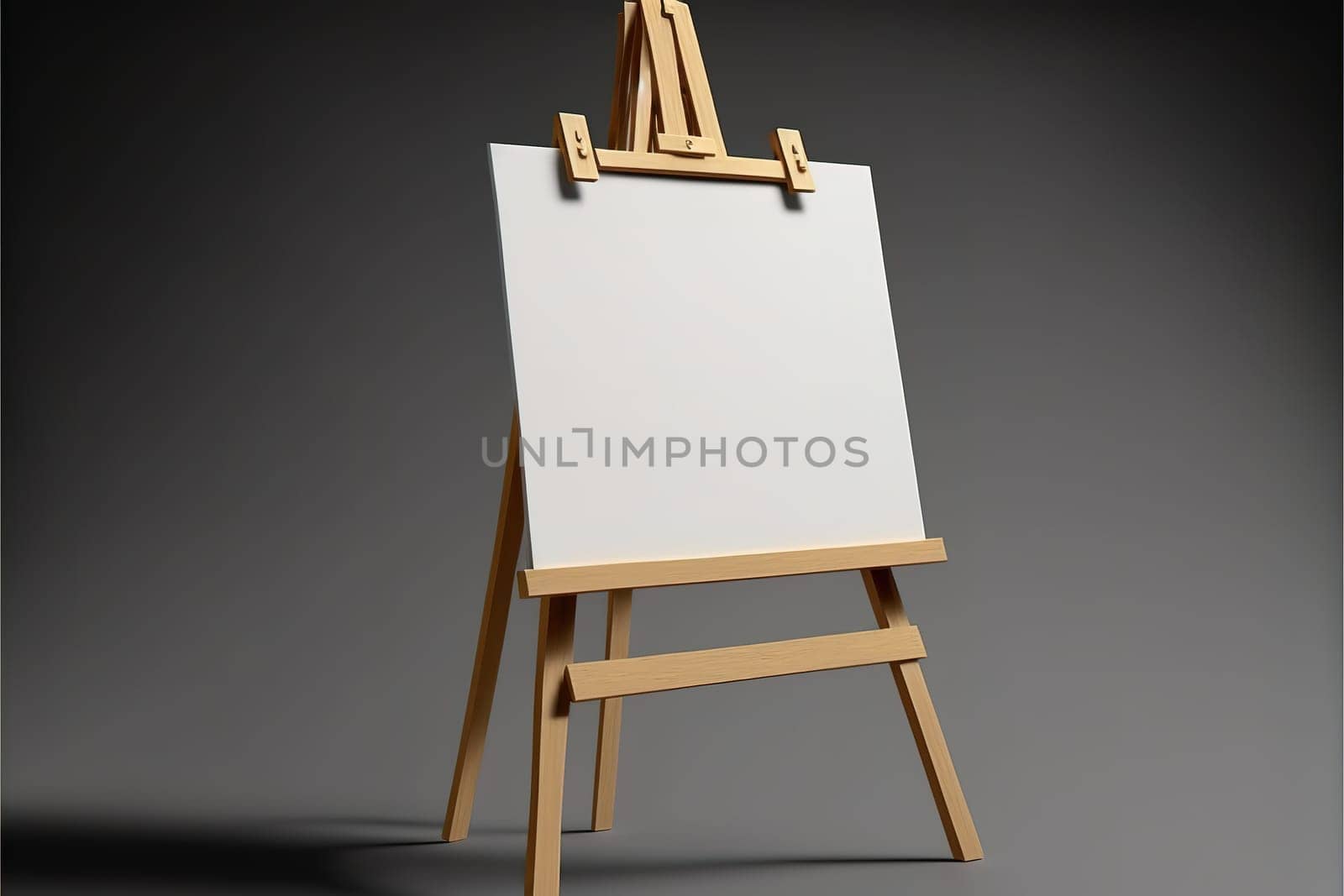 Blank wooden easel calendar for design presentation board.