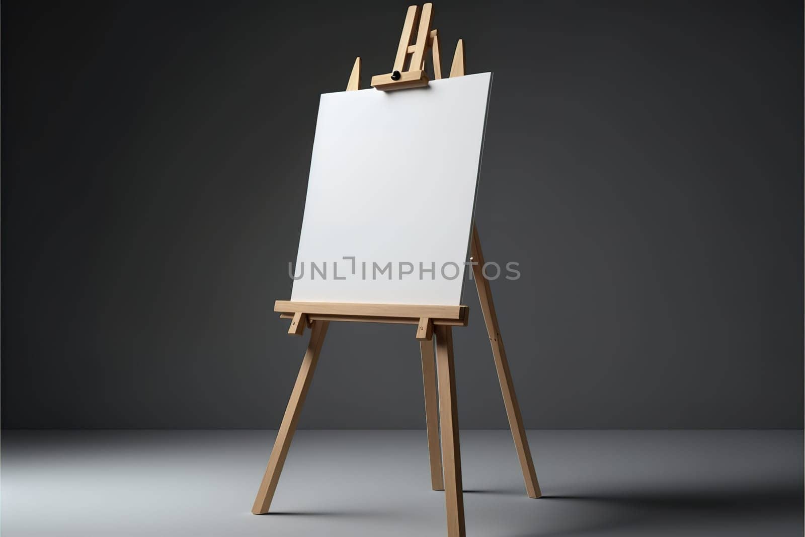 Blank wooden easel calendar for design presentation board.