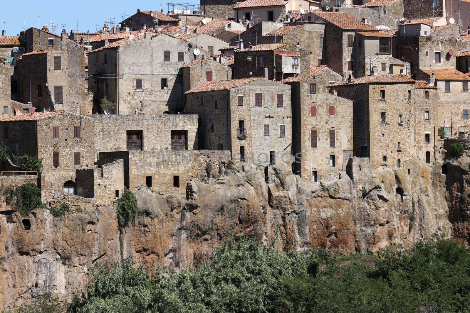 Pitigliano - the picturesque medieval town founded in Etruscan time on the tuff hill in Tuscany, Italy.