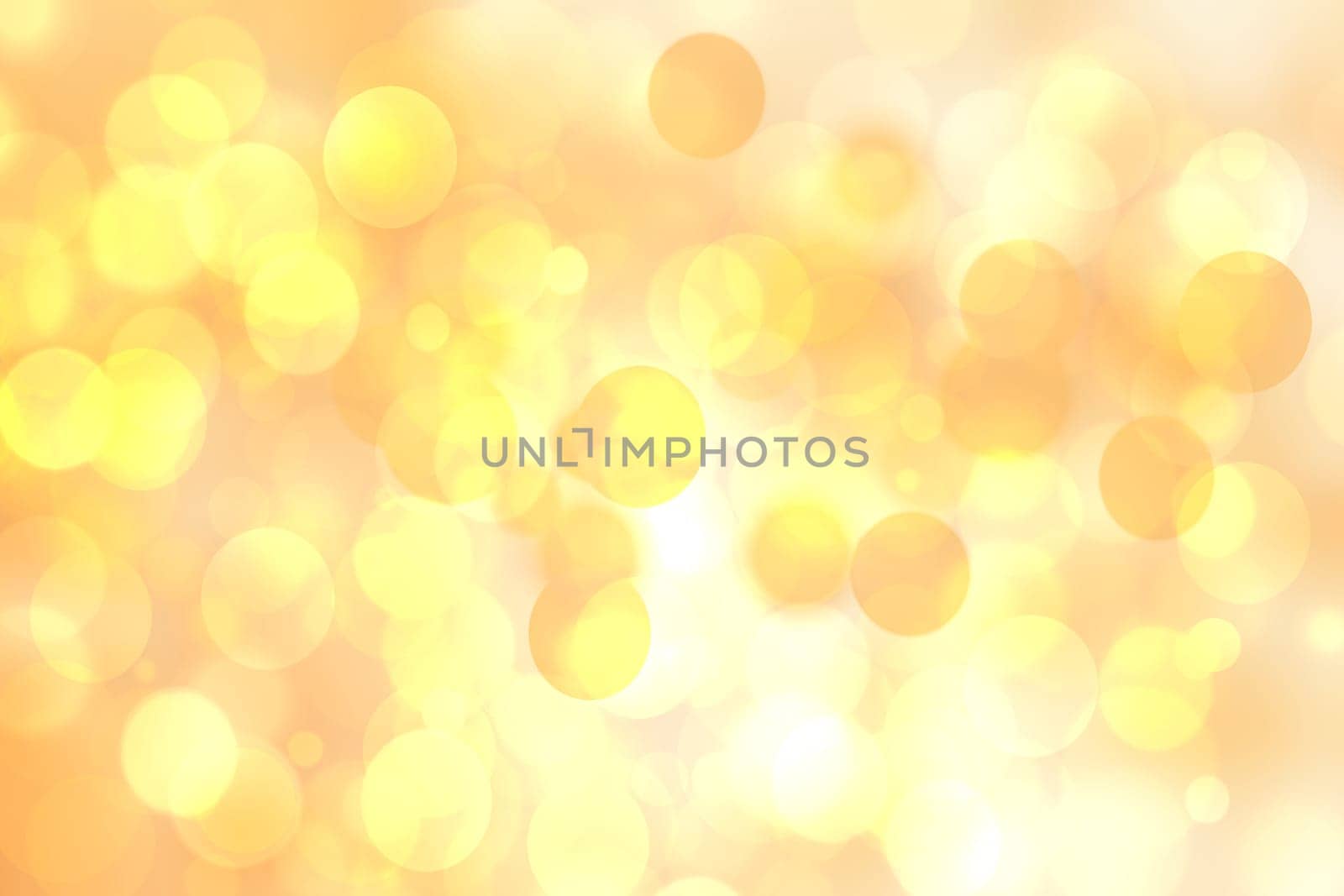 Abstract blurred fresh vivid spring summer light delicate pastel yellow white bokeh background texture with bright circular soft color lights. Beautiful backdrop illustration.