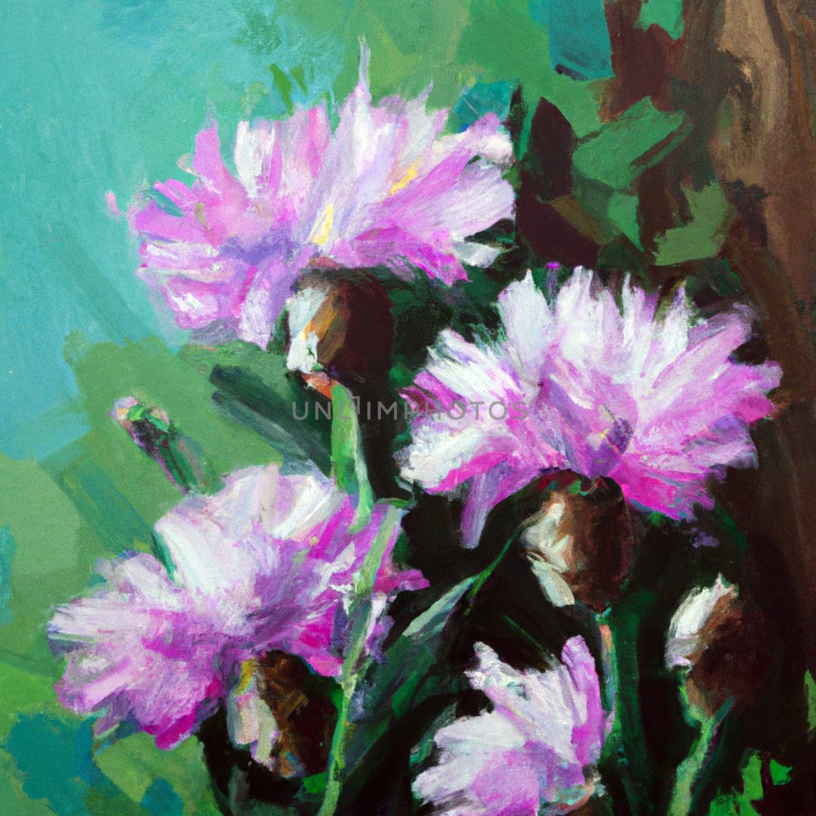 Meadow cornflower Centaurea jacea is a field weed plant, a species of the genus Cornflower of the family Asteraceae, or Compositae. Grows in meadows. Violet elegant flowers are painted with oil paint