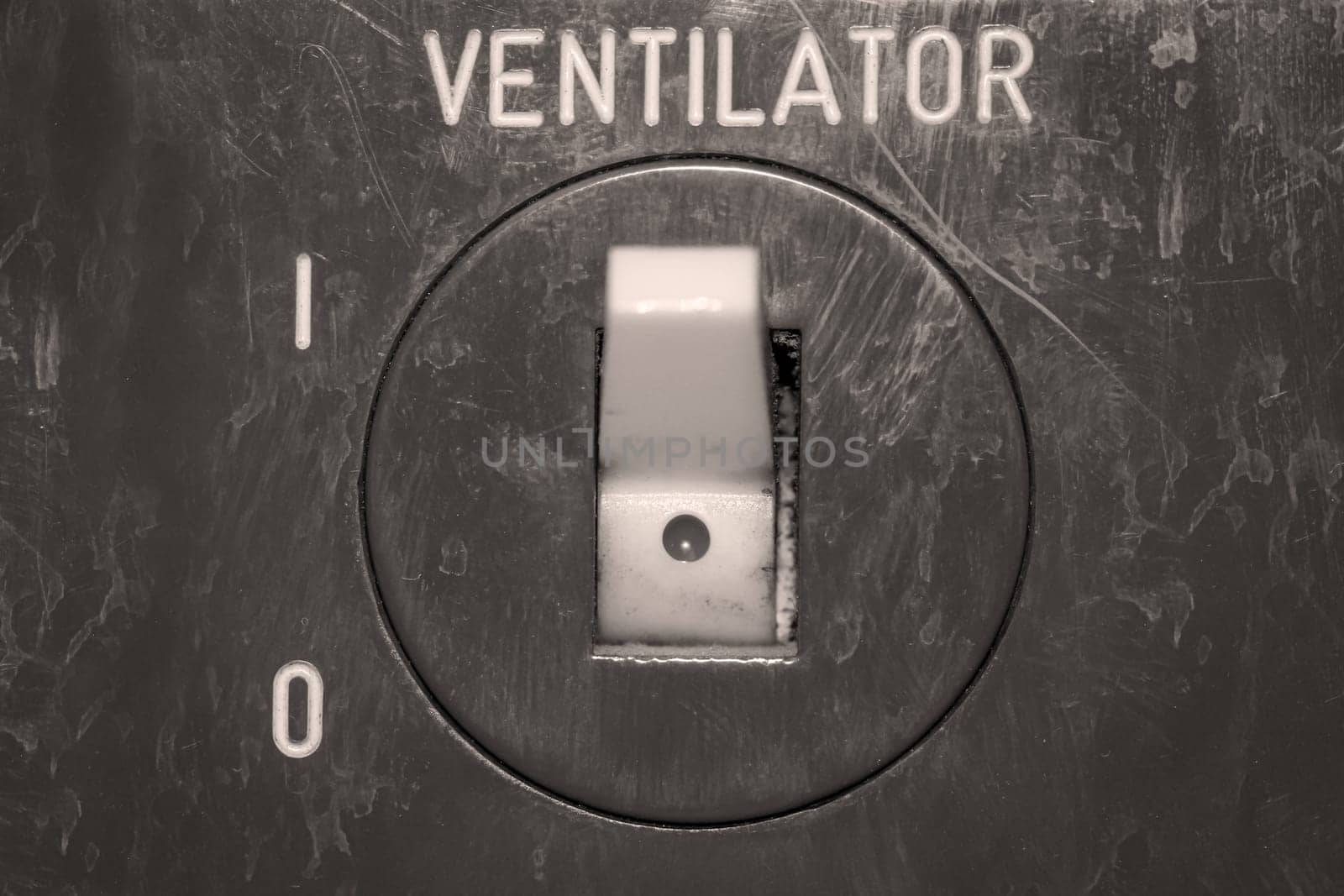 A switch for a fan to be able to turn it on and off.