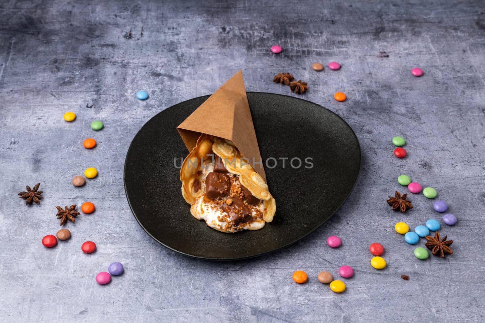 chocolate pancake ready to be eat by children