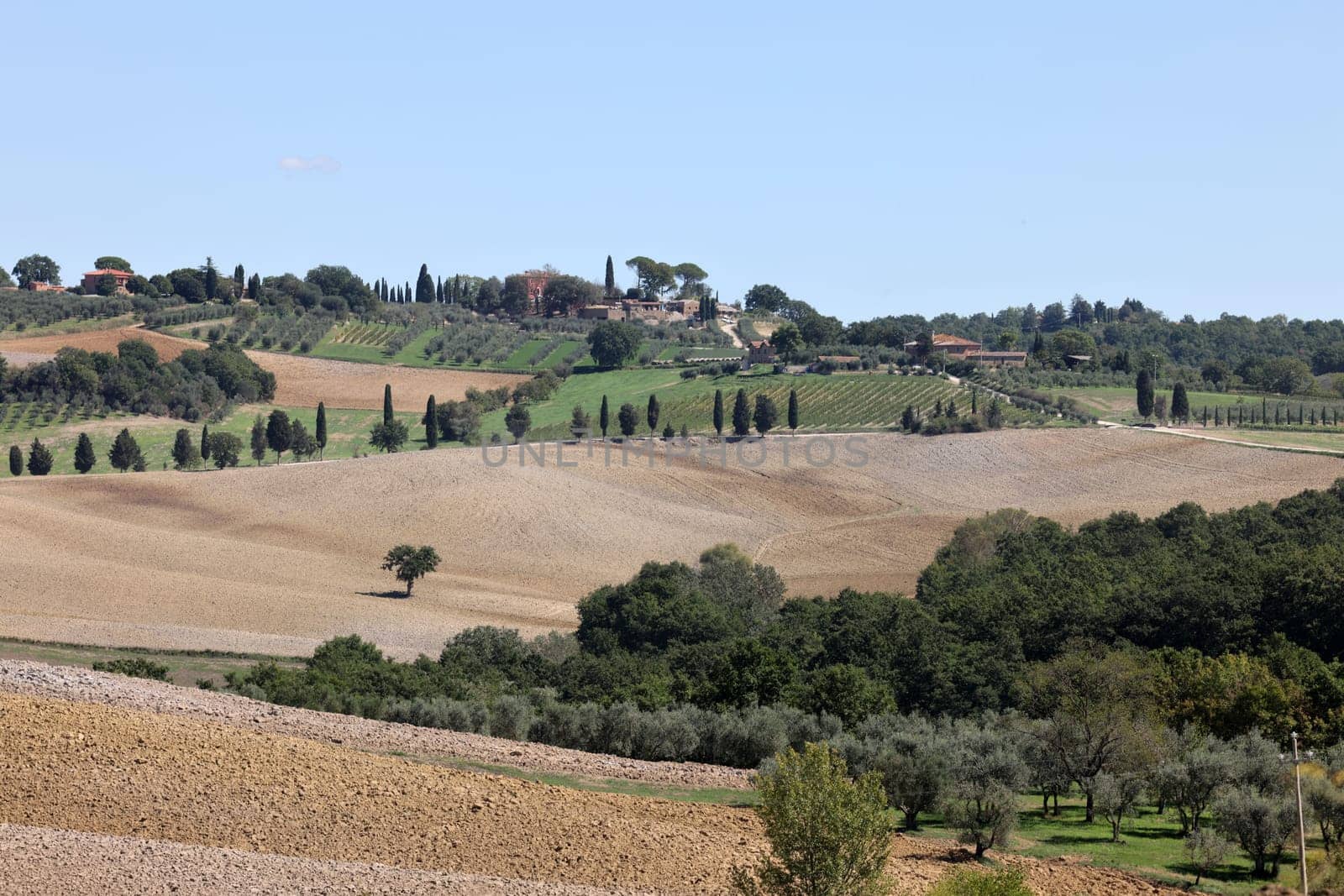 The rural landscape near Pienza in Tuscany. Italy