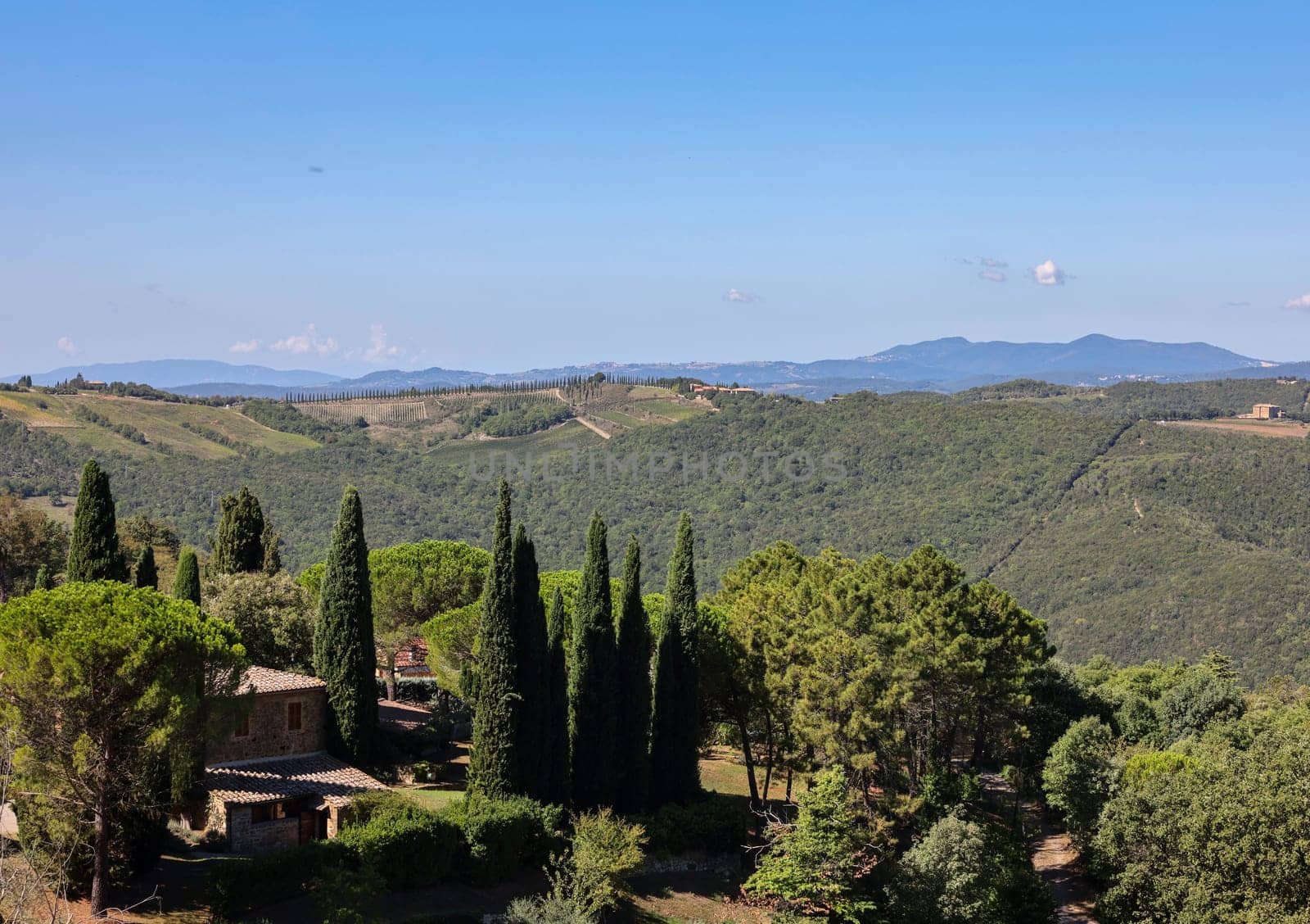 The rural landscape near Pienza in Tuscany. Italy