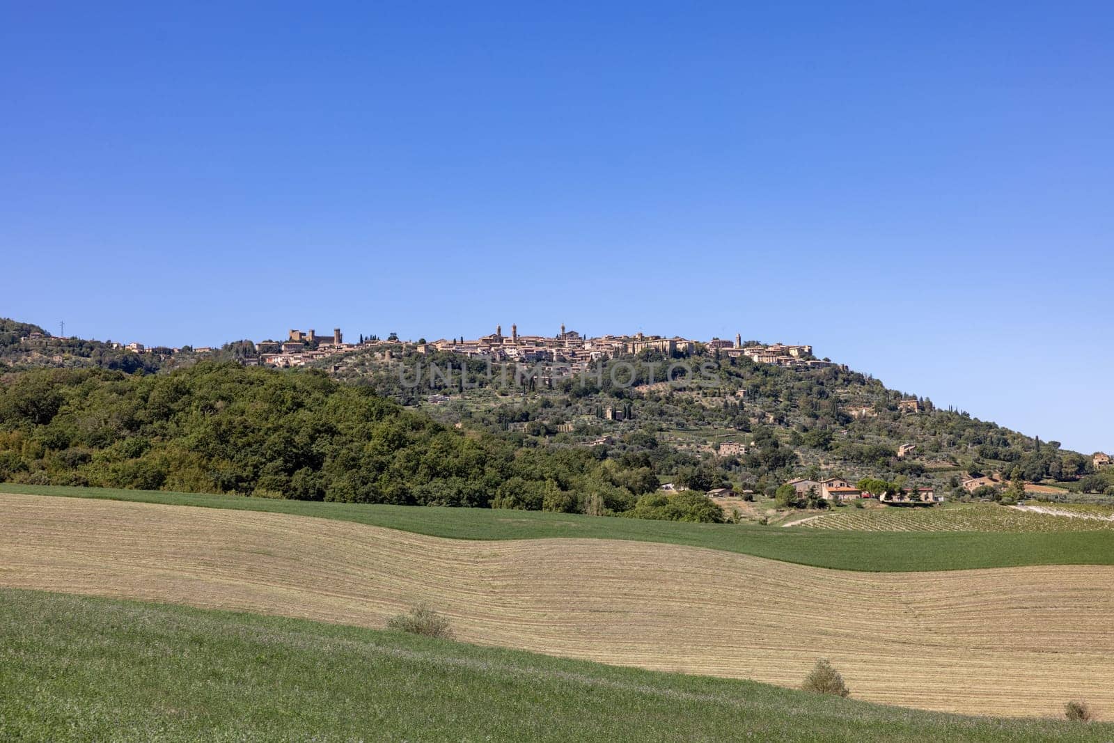 The rural landscape near Pienza in Tuscany. Italy