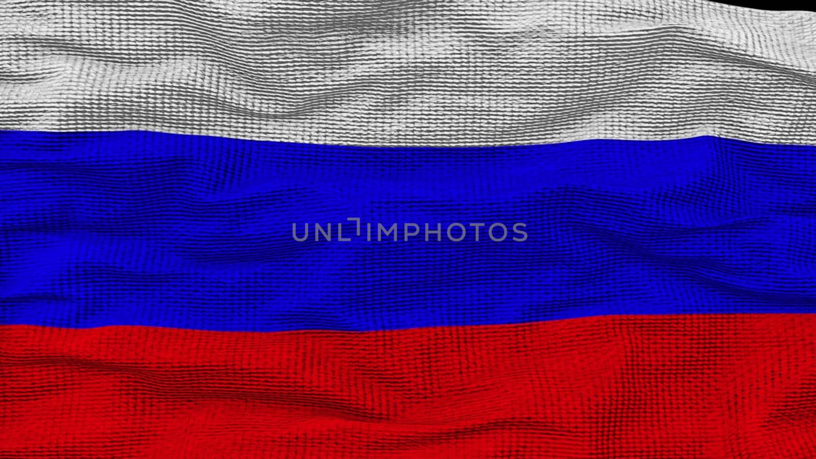 Waving flag of Russia. Computer generated 3d render