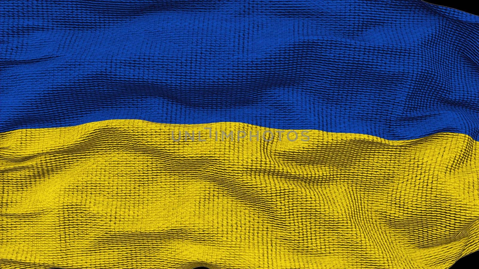 Waving flag of Ukraine. Computer generated 3d render