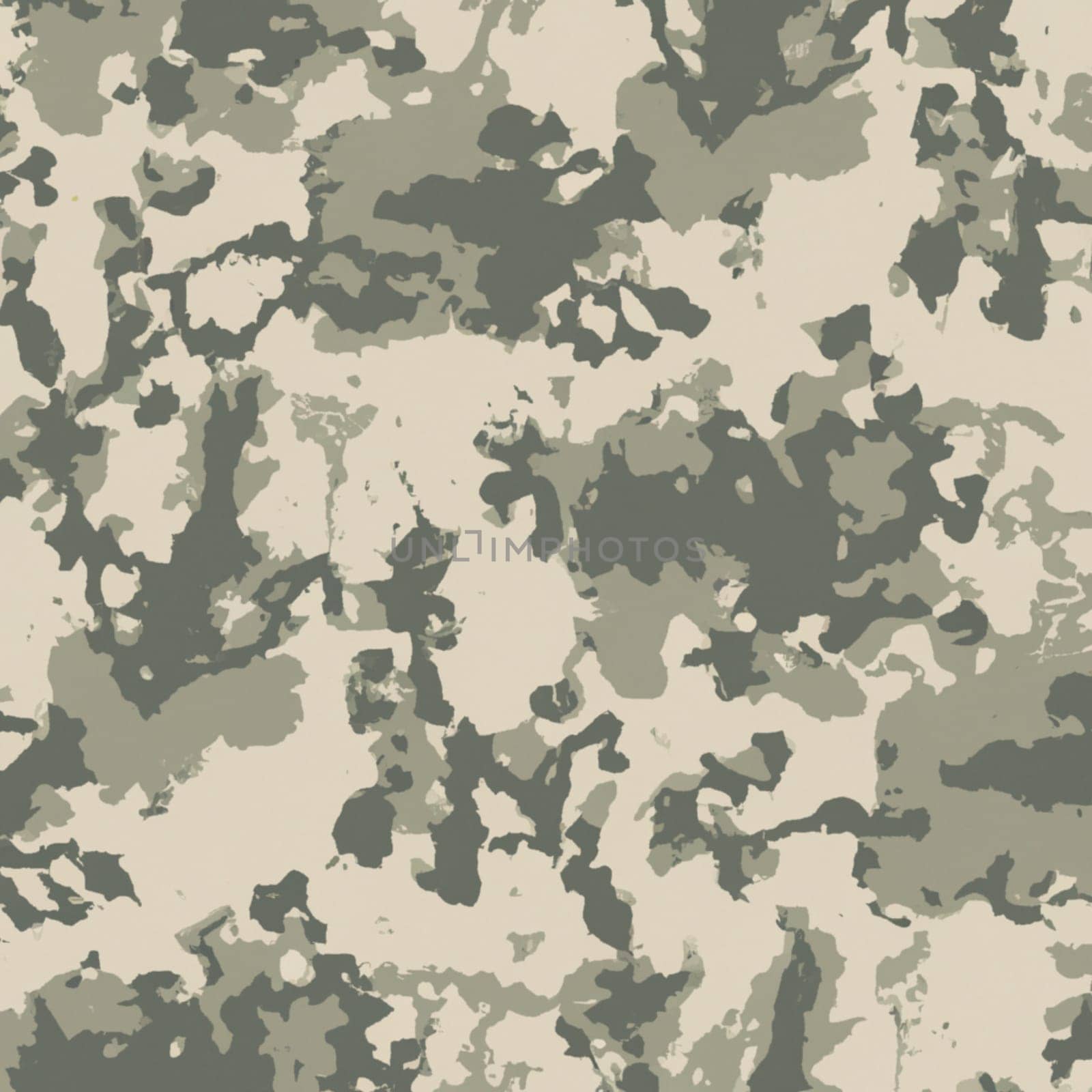 Gray grey beige camouflage fabric texture background. Various camouflage concealing deceptive spots on light beige