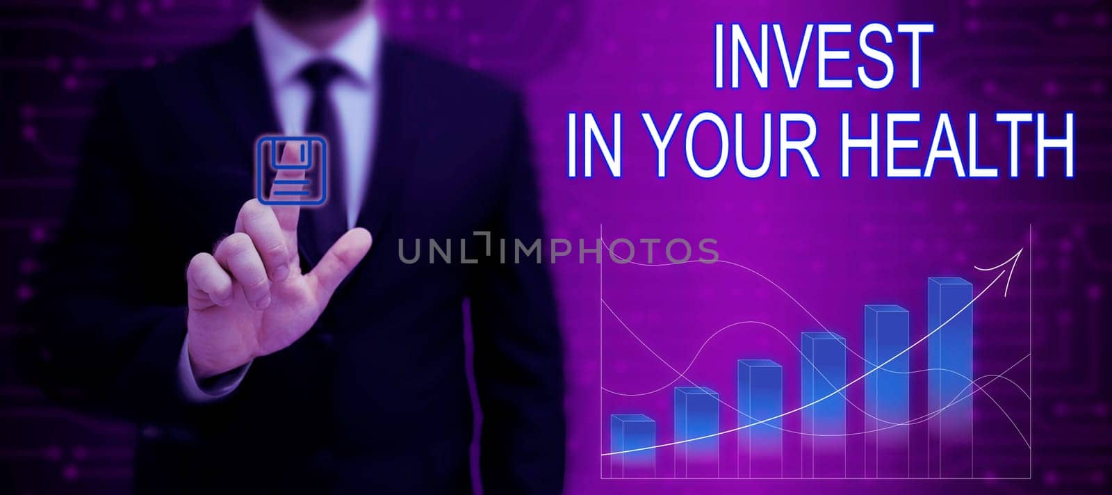 Text caption presenting Invest In Your Health, Business concept Live a Healthy Lifestyle Quality Food for Wellness