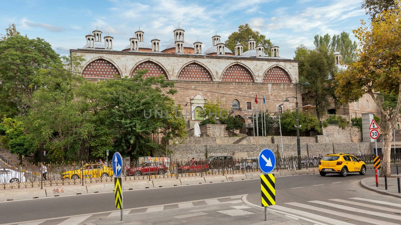Istanbul, Turkey - August 31, 2022: Tophane-I Amire Culture and Art Center, located in Mimar Sinan Guzel Sanatlar Universitesi, Tophane neighbourhood, Beyoglu District