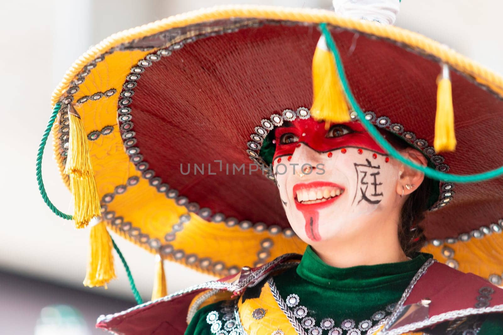 Badajoz, Spain, sunday. February 19 2023. Parade through the streets of Badajoz, group called Los infectos acelerados