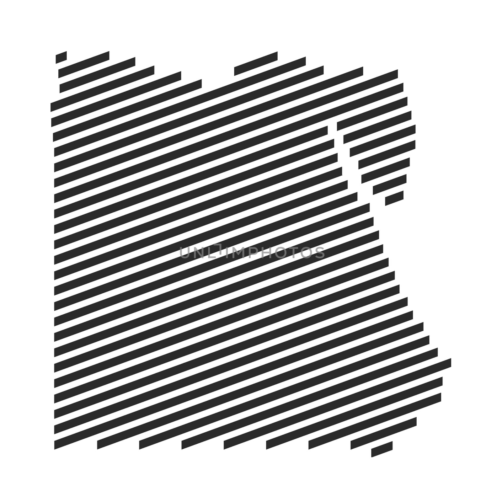 Diagonal black stripe map of Egypt