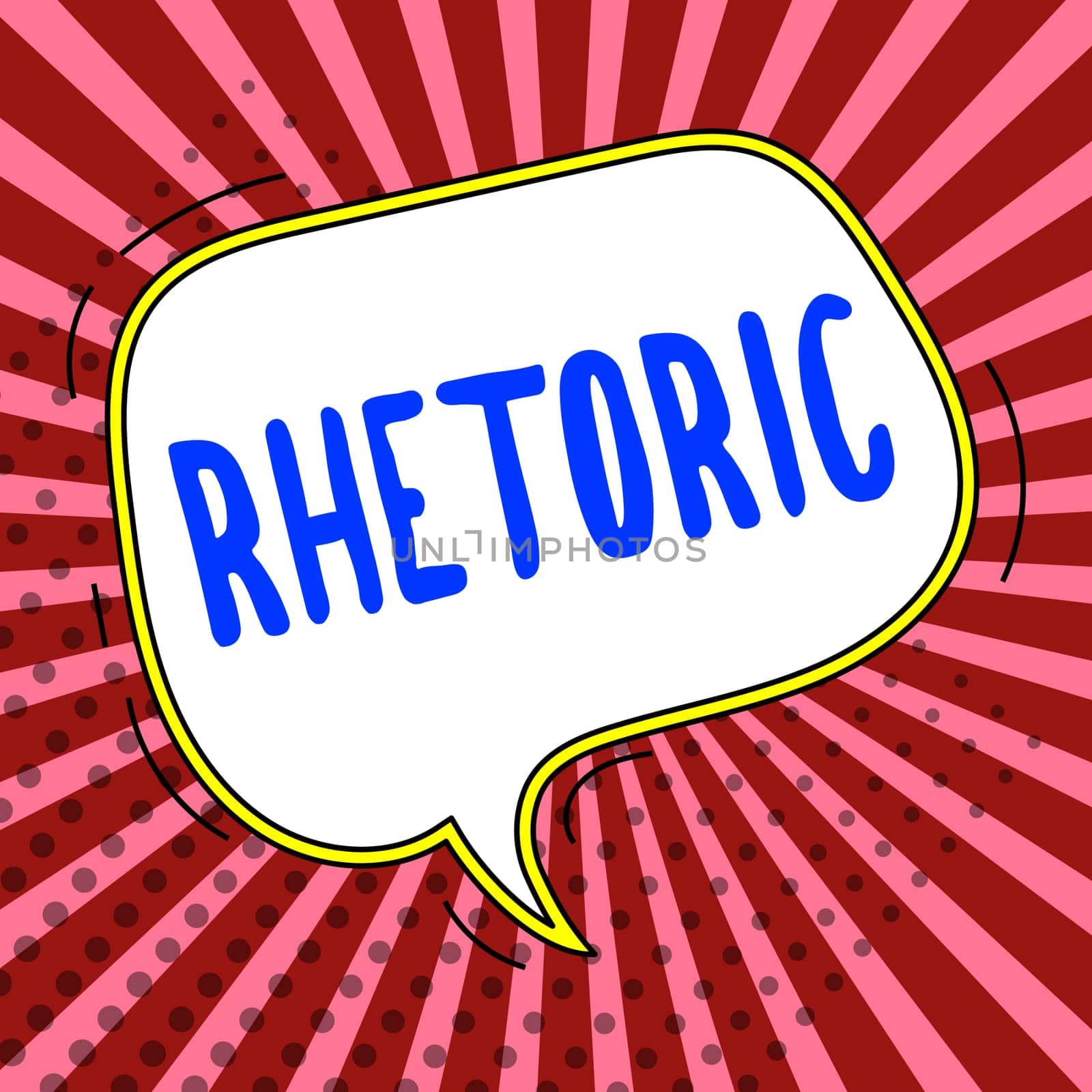 Conceptual caption Rhetoric, Business showcase study of writing or speaking as mean of communication or persuasion