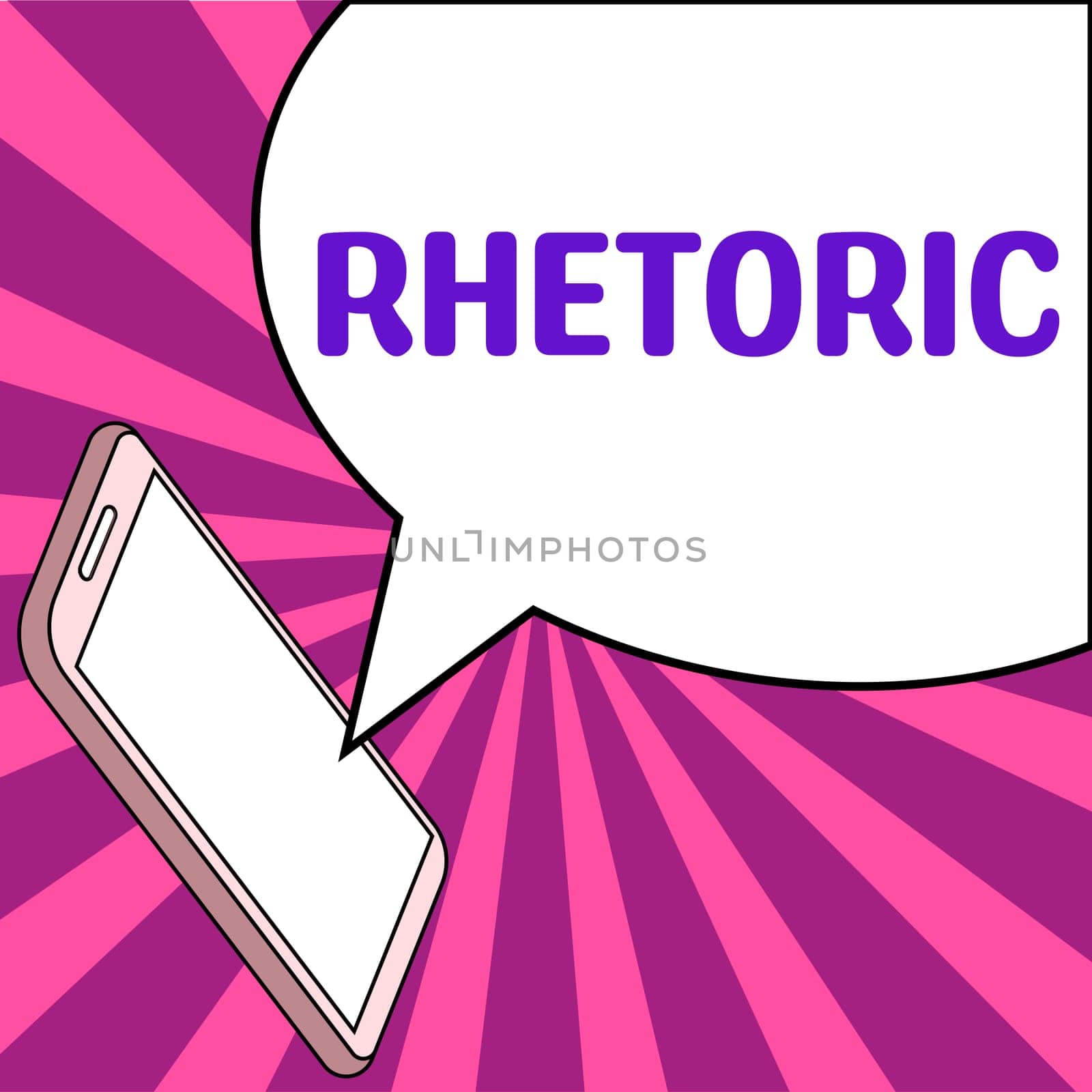 Conceptual display Rhetoric, Internet Concept study of writing or speaking as mean of communication or persuasion