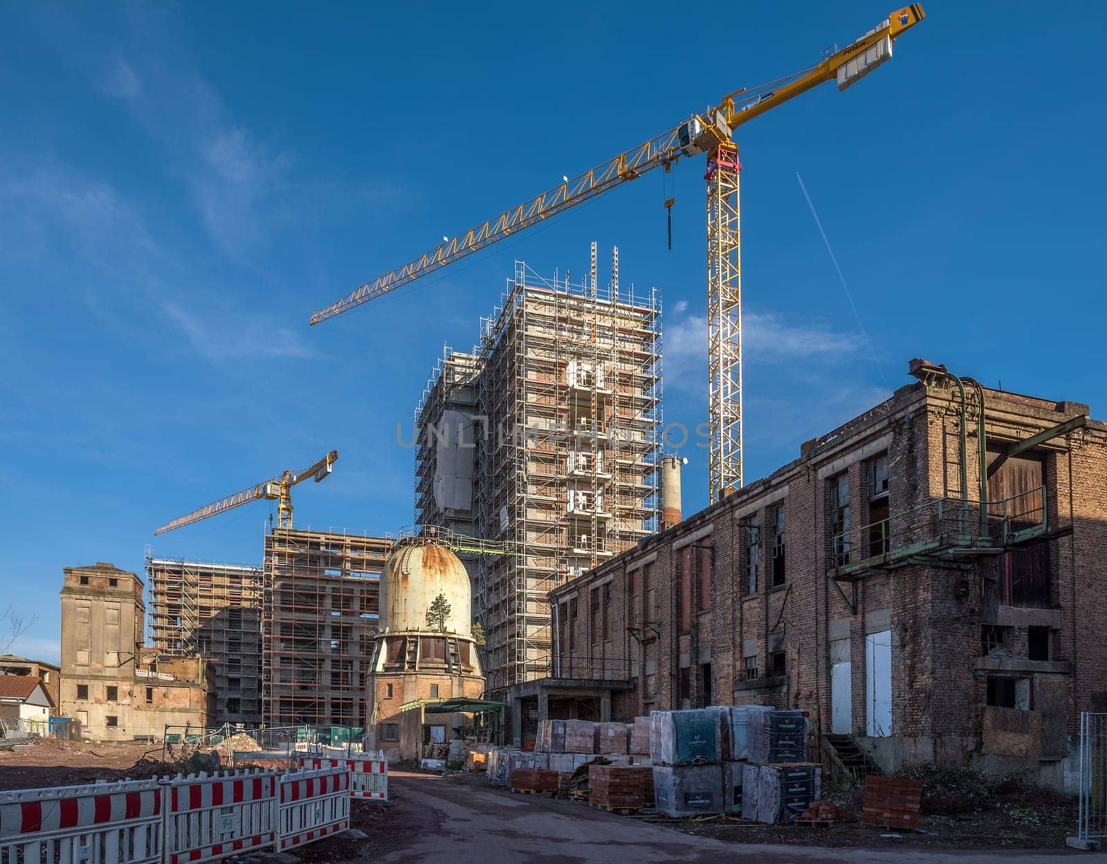 conversion and restoration of an old factory site into apartments