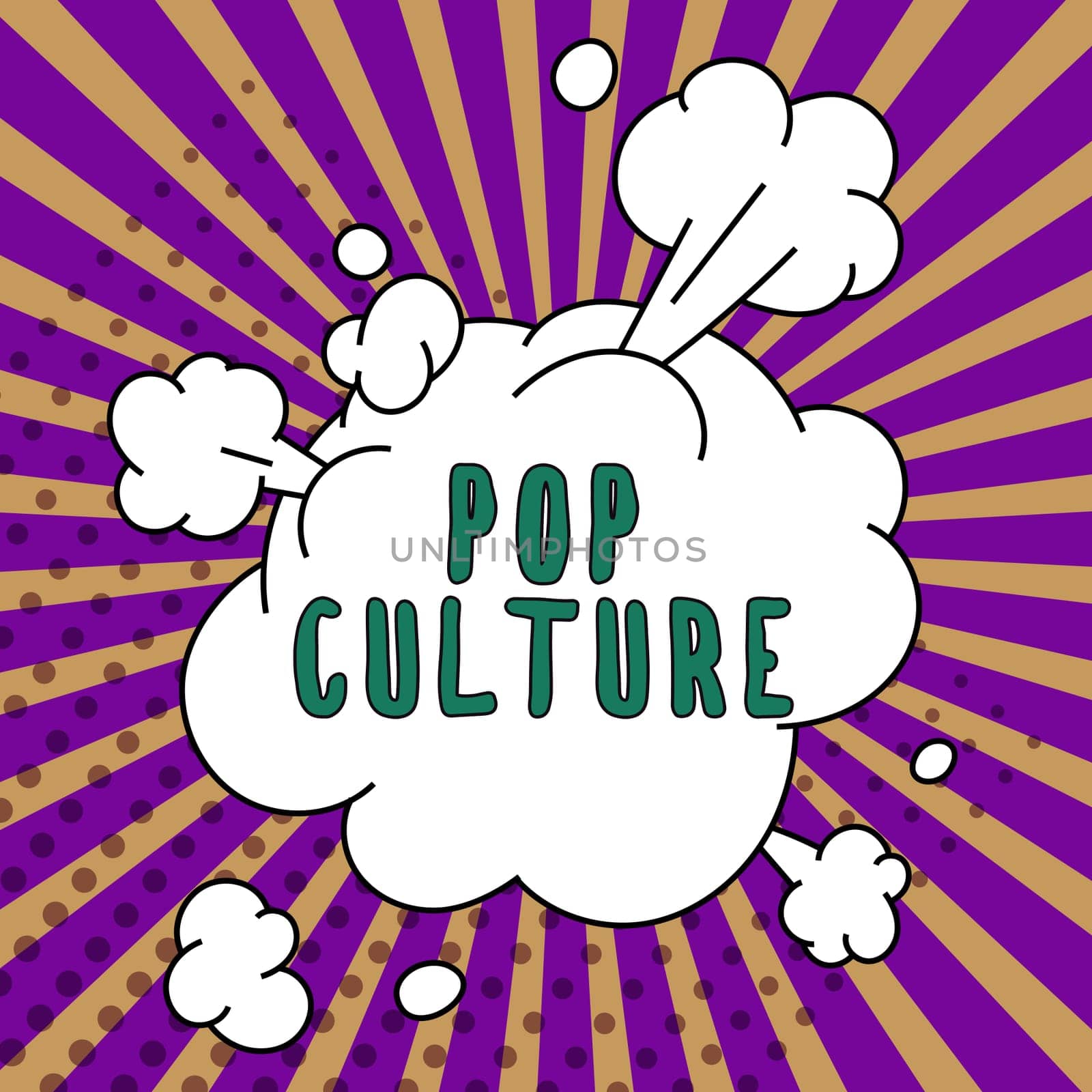 Handwriting text Pop Culture, Concept meaning describes the lifestyle and tastes of the majority of mostly younger people