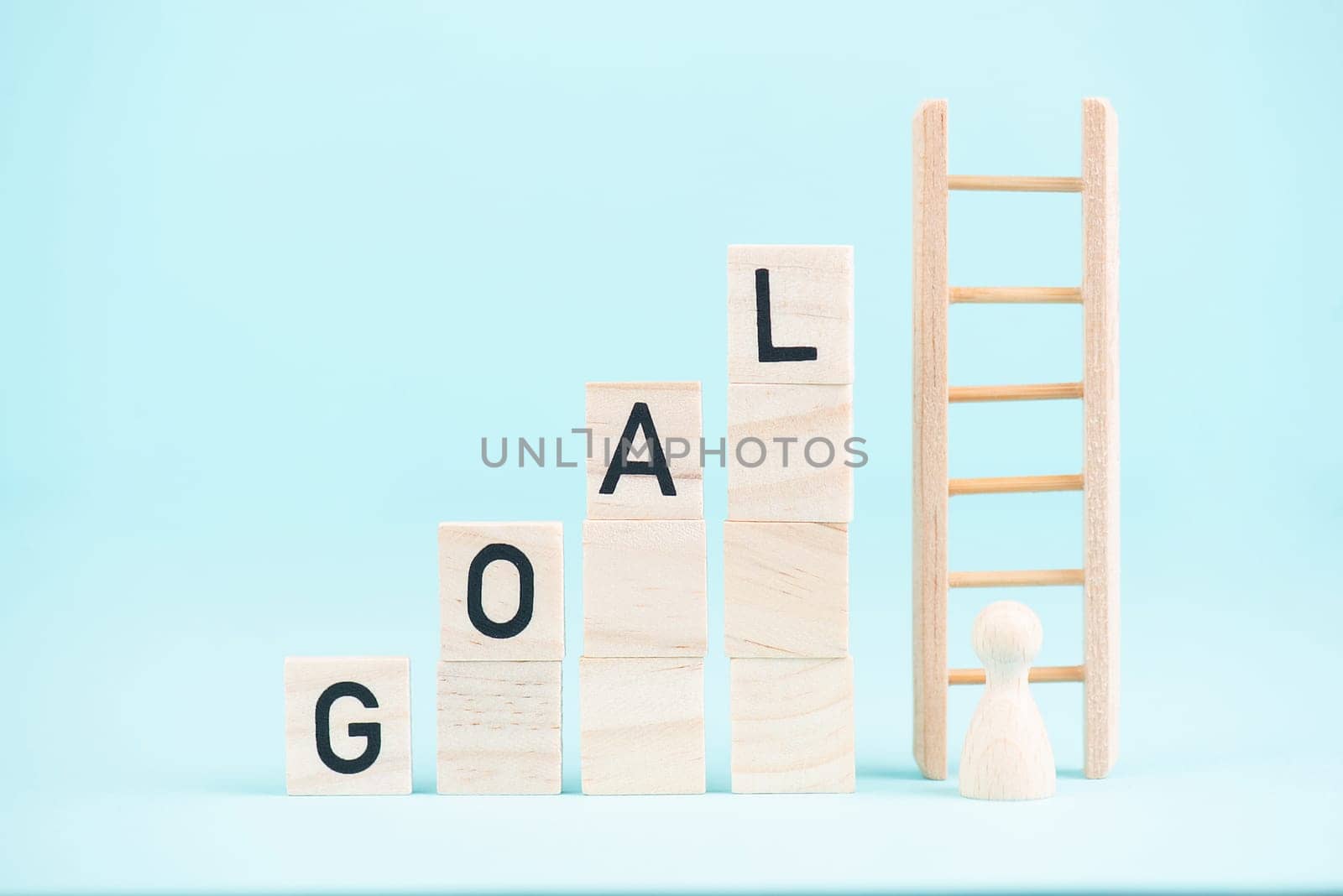 Goal, ladder of success, making plan for the future, business and education concept, lifestyle