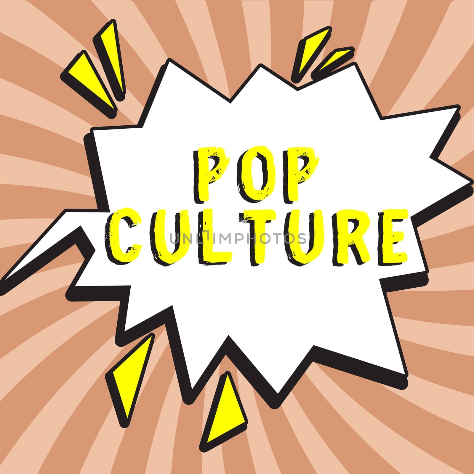 Handwriting text Pop Culture, Concept meaning describes the lifestyle and tastes of the majority of mostly younger people