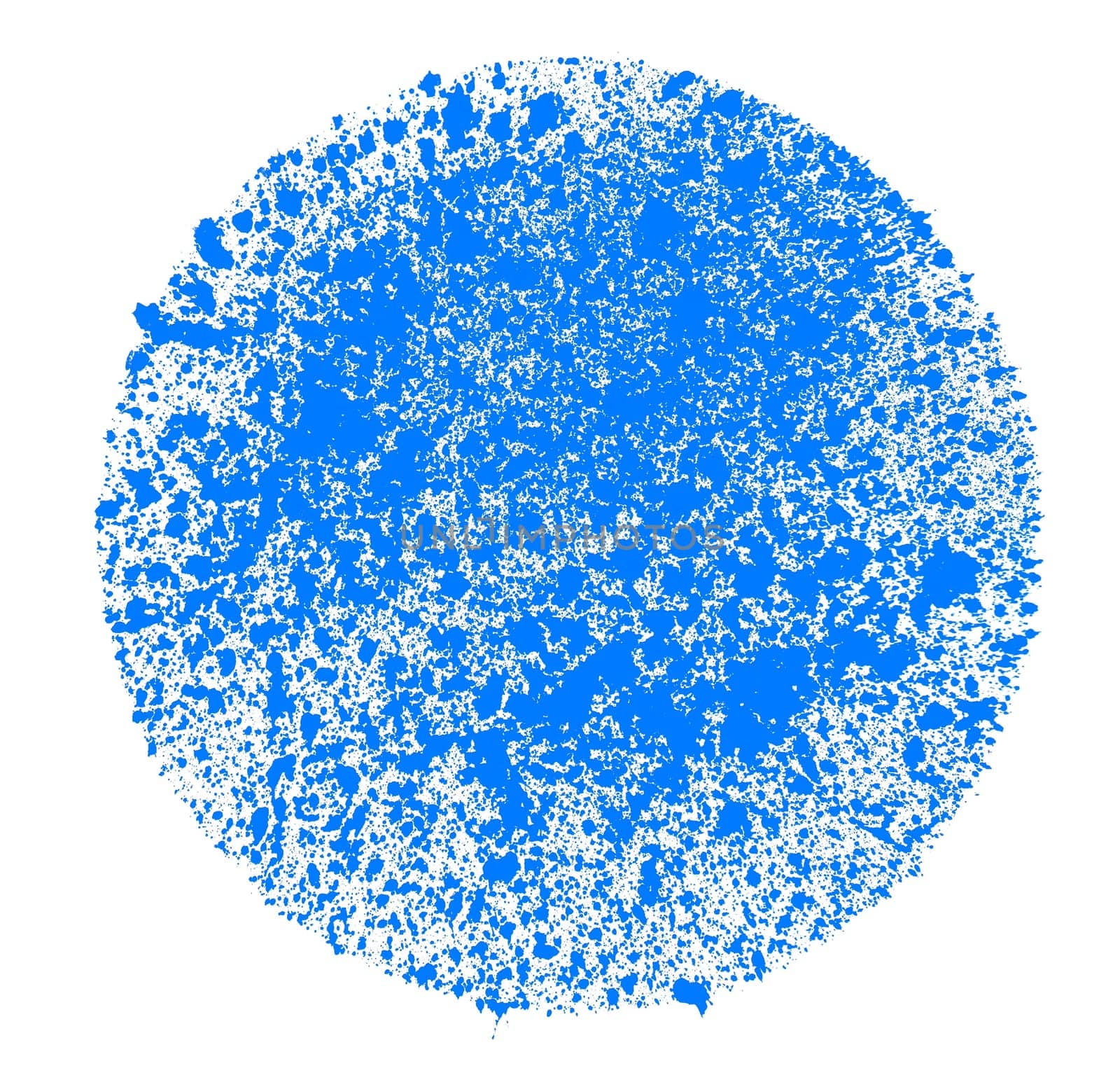 Round circle or Button with blue color blobs