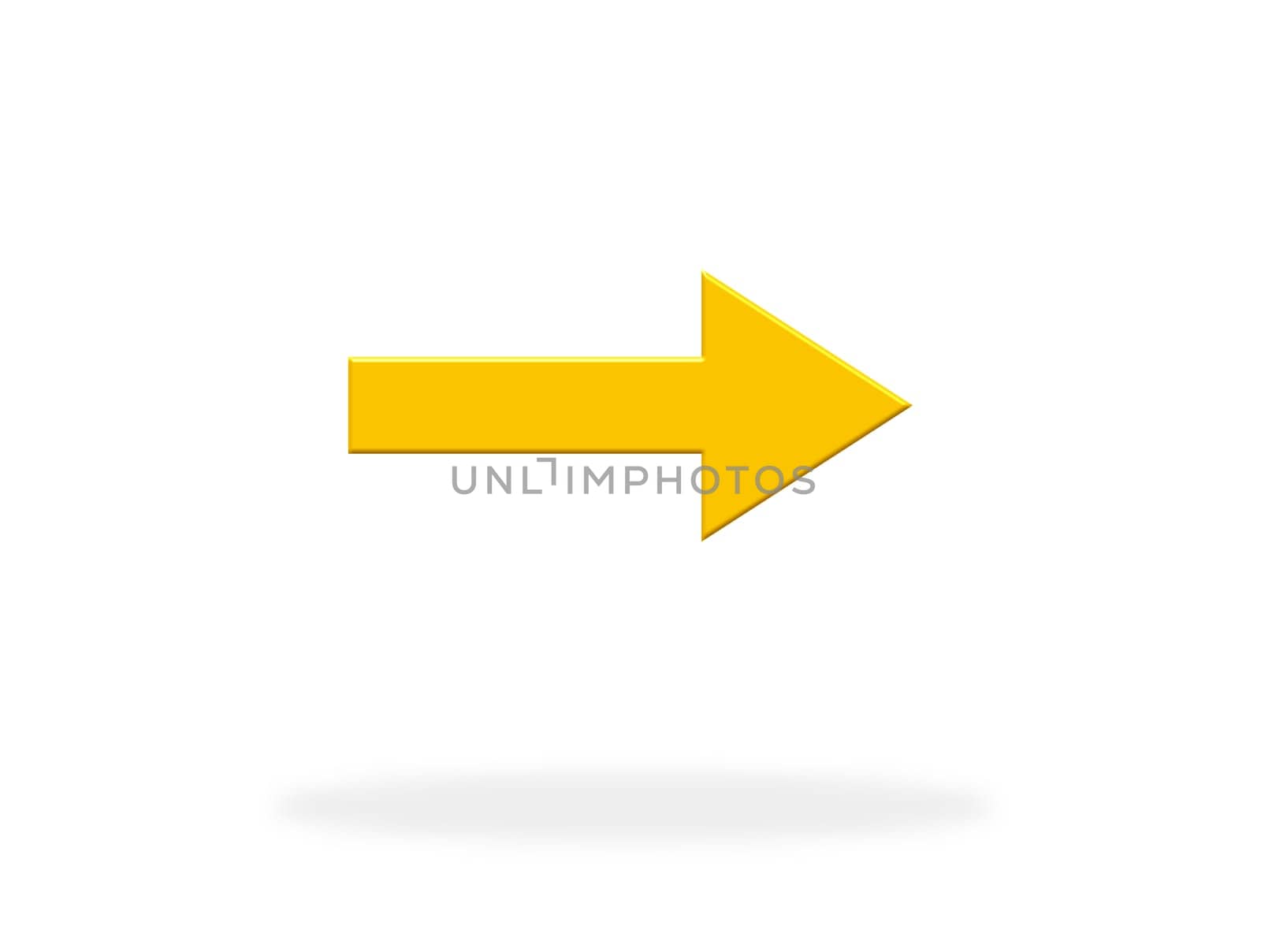 Yellow arrow icon showing right