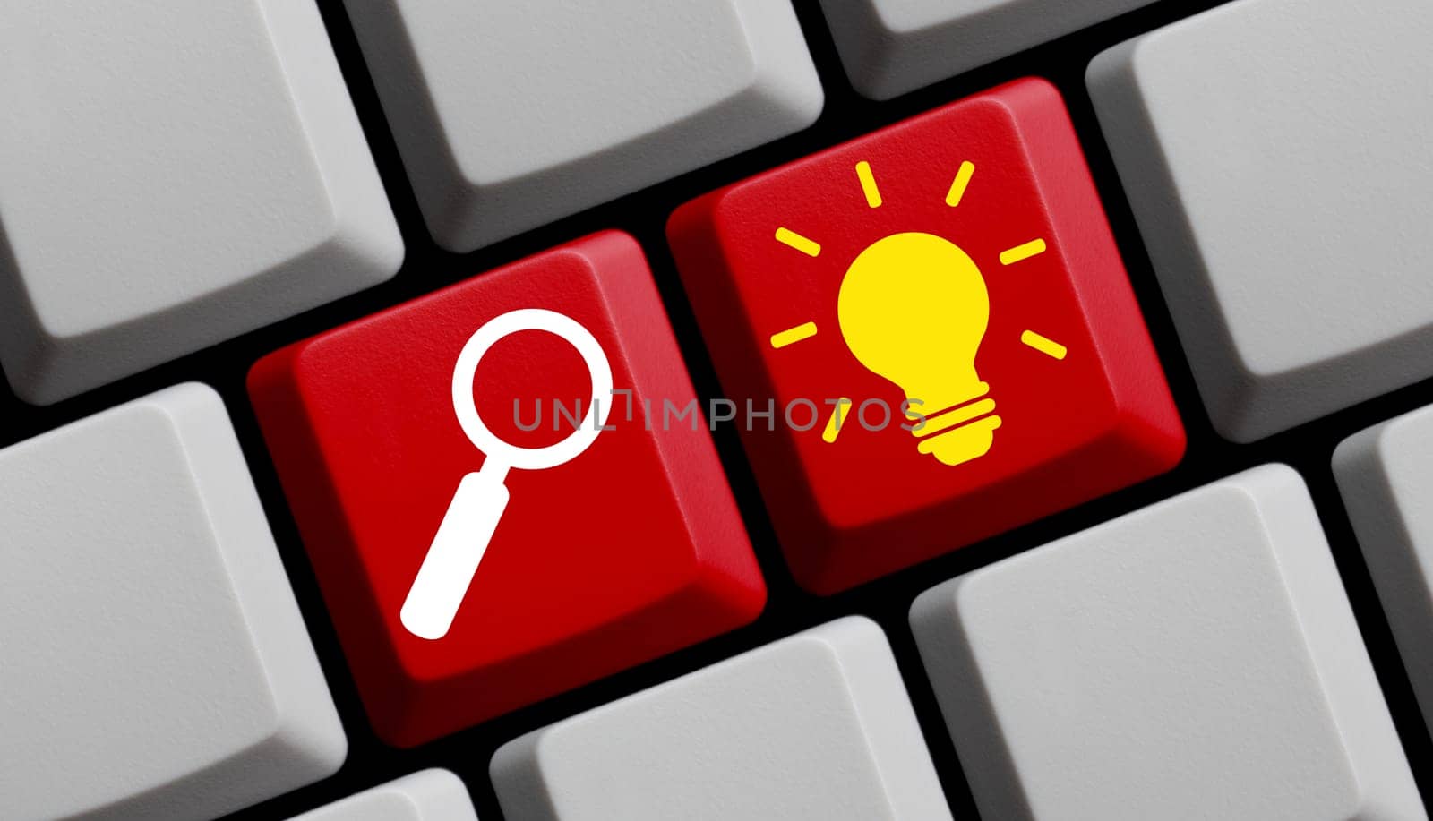 Search Ideas or Business online 3D illustration
