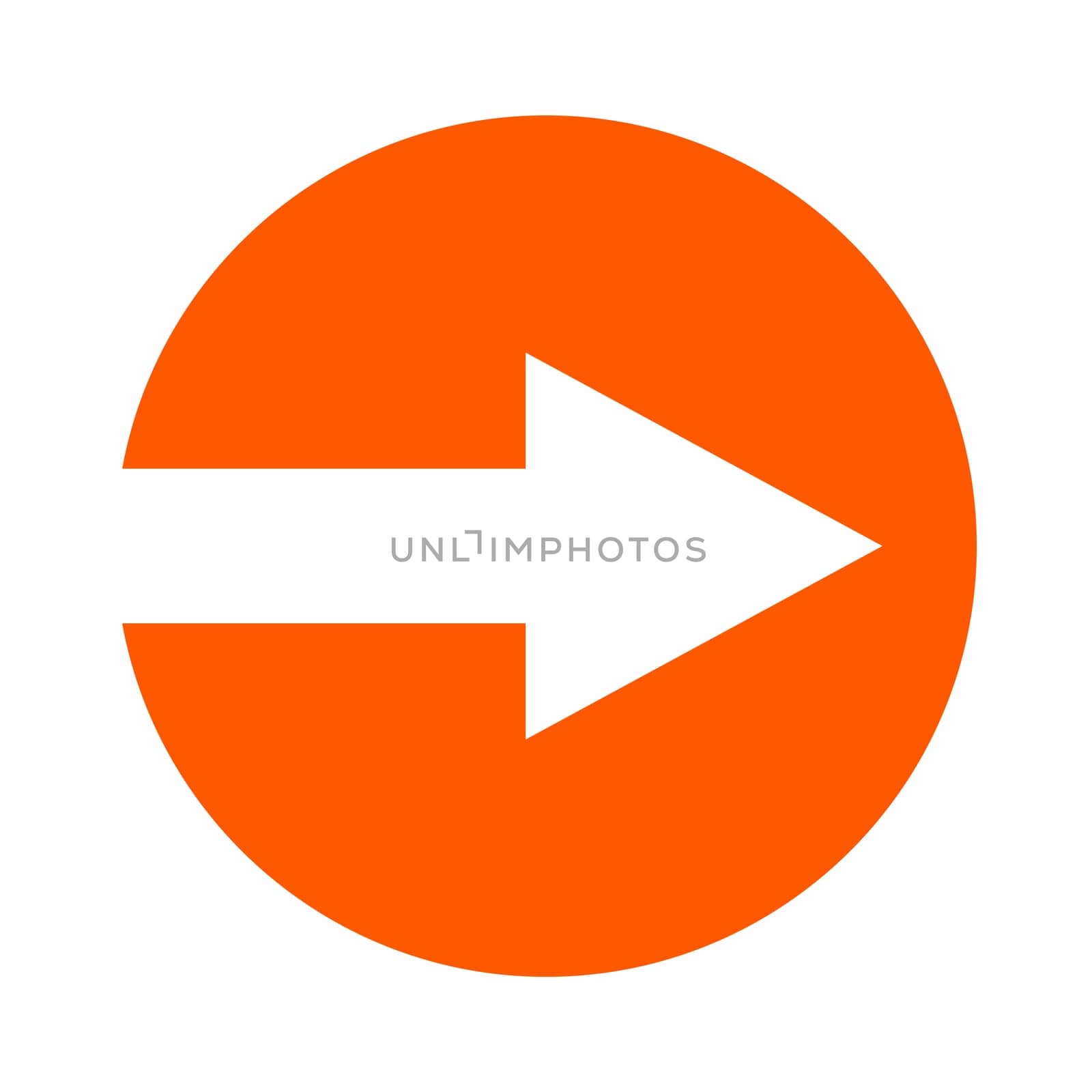 Arrow Button red showing direction