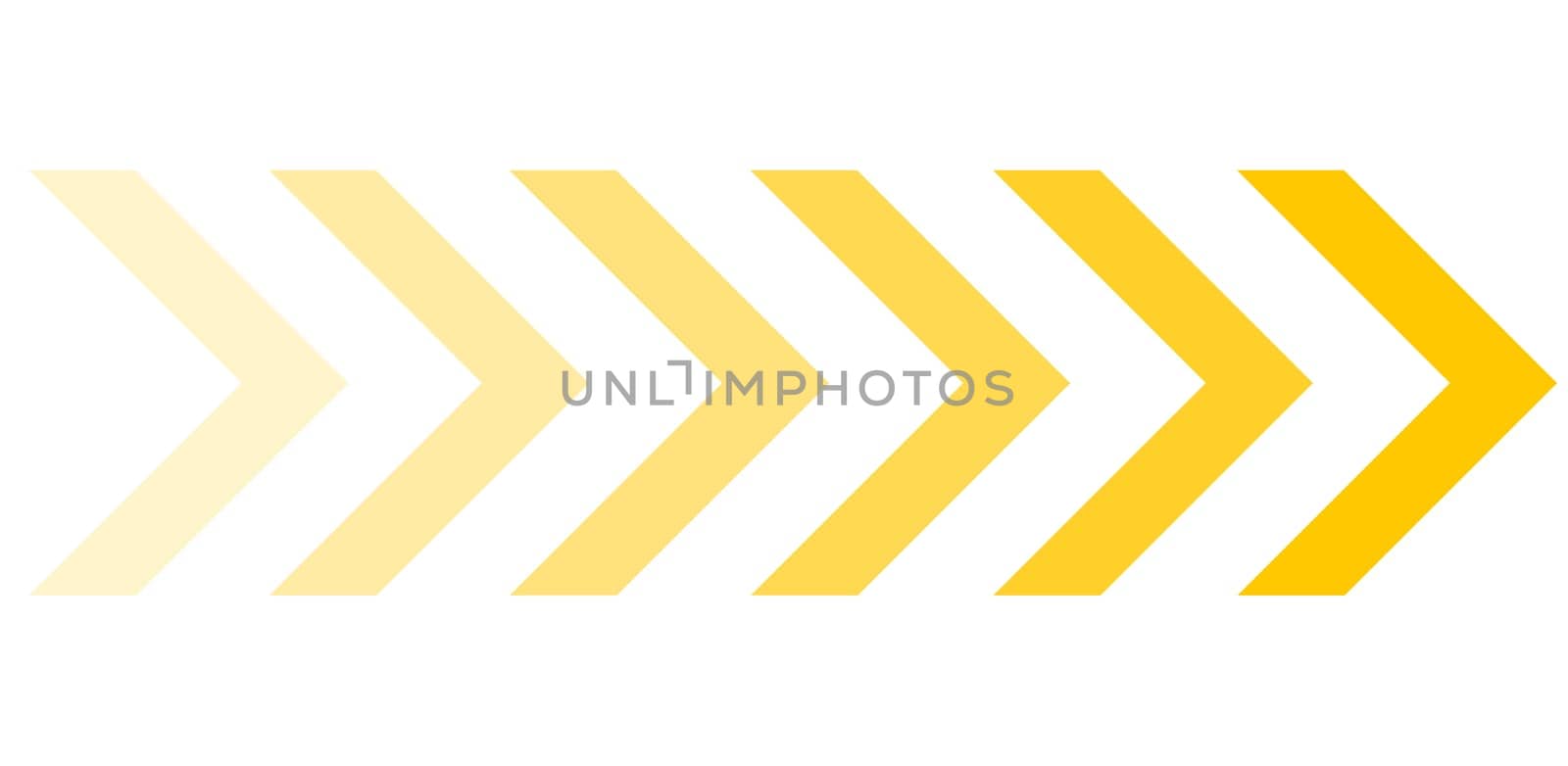 Arrow Banner with gradient orange arrows showing direction