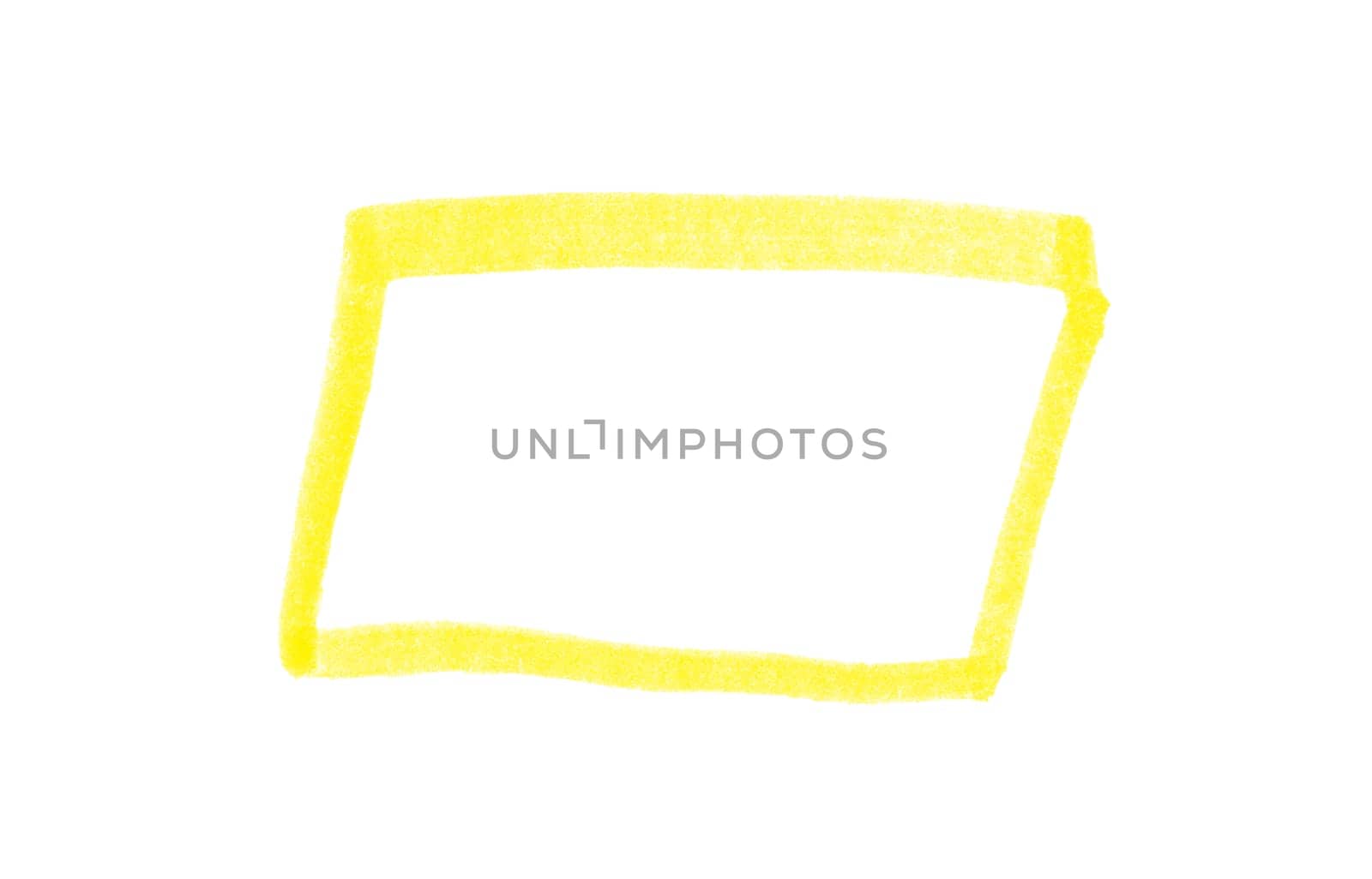 Hand drawn rectangle with yellow color