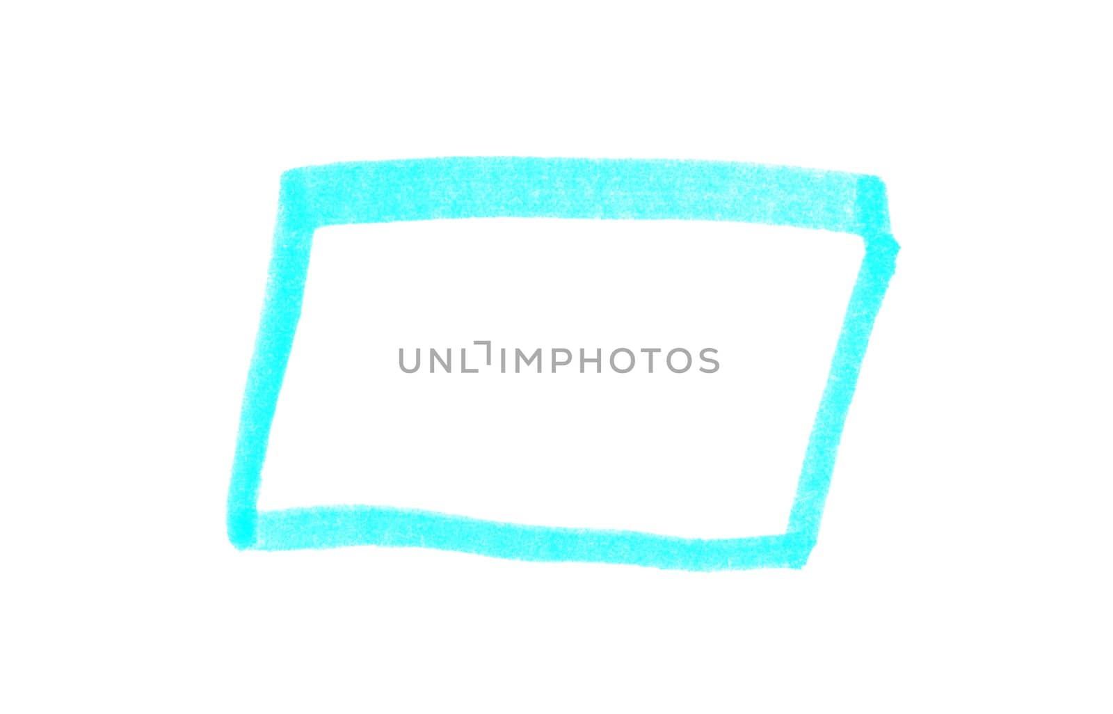Hand drawn rectangle with blue color