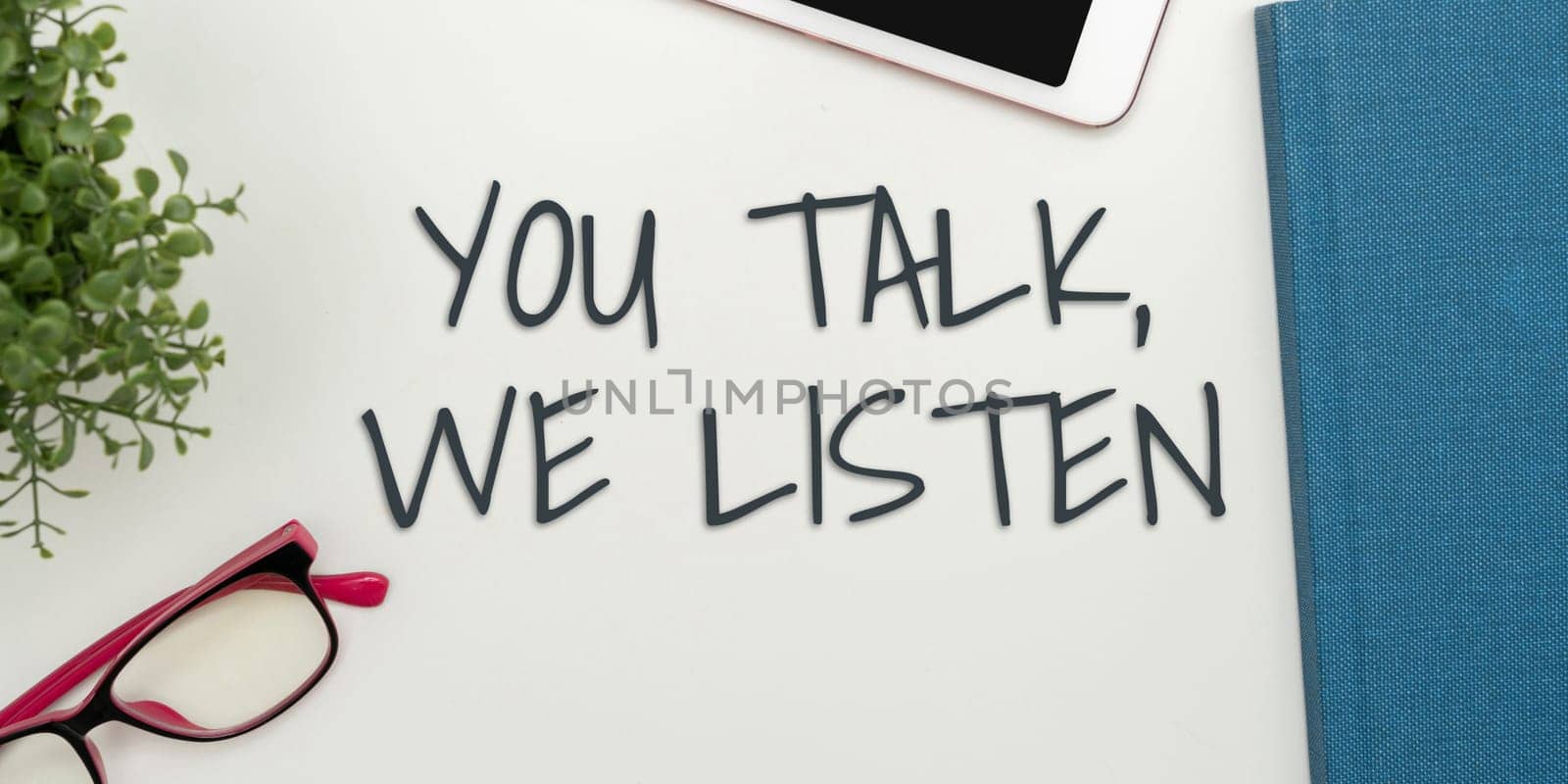 Conceptual display You Talk, We Listen, Business concept Two Way Communication Motivational Conversation