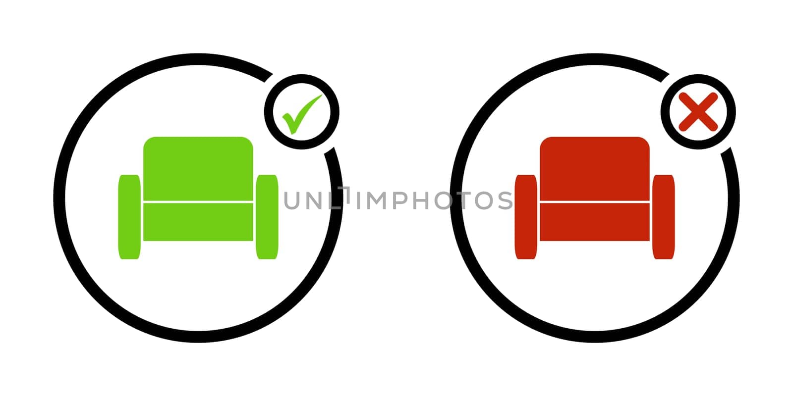 Seat is taken and Seat is available - Button banner