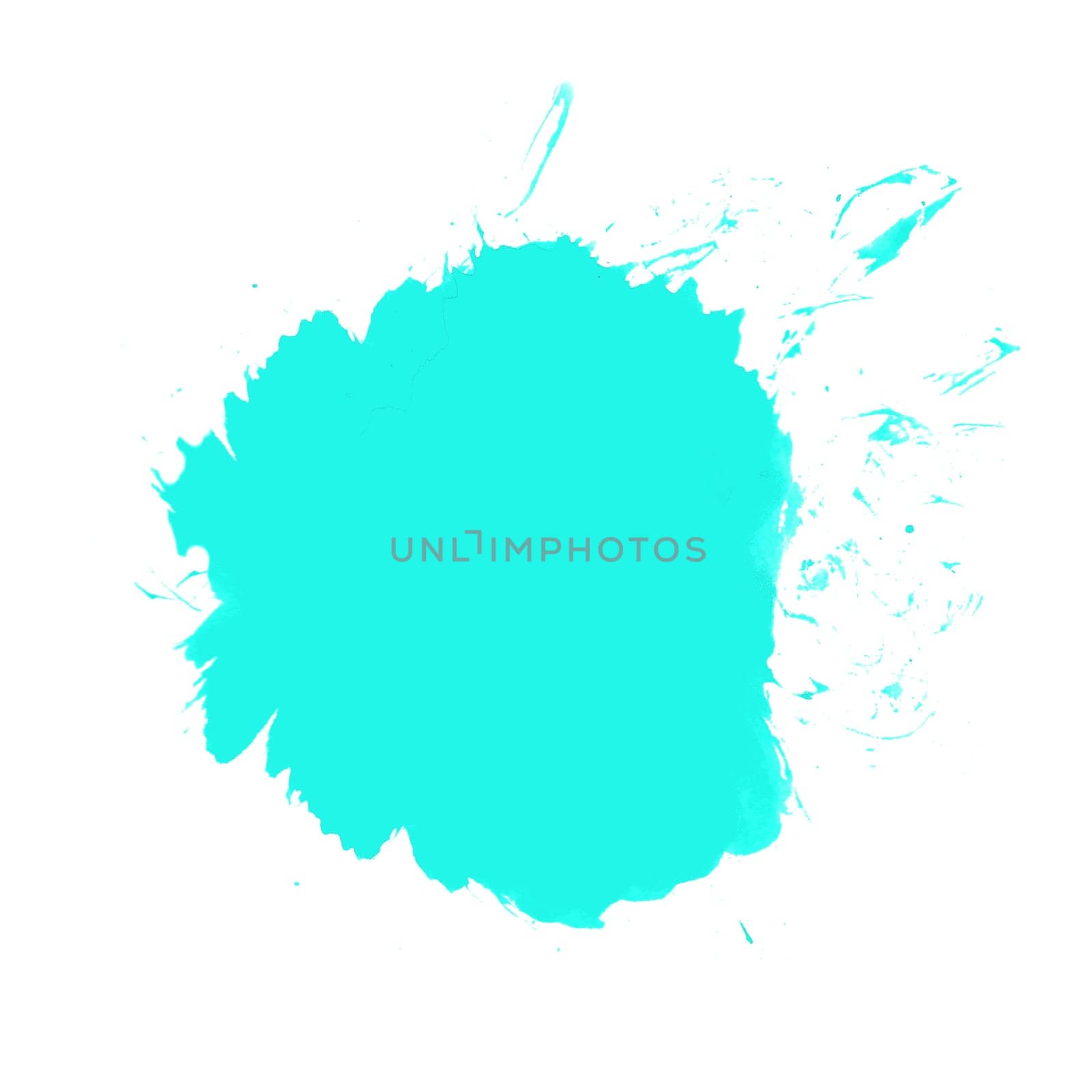 Dirty color blob with light blue color and copy space