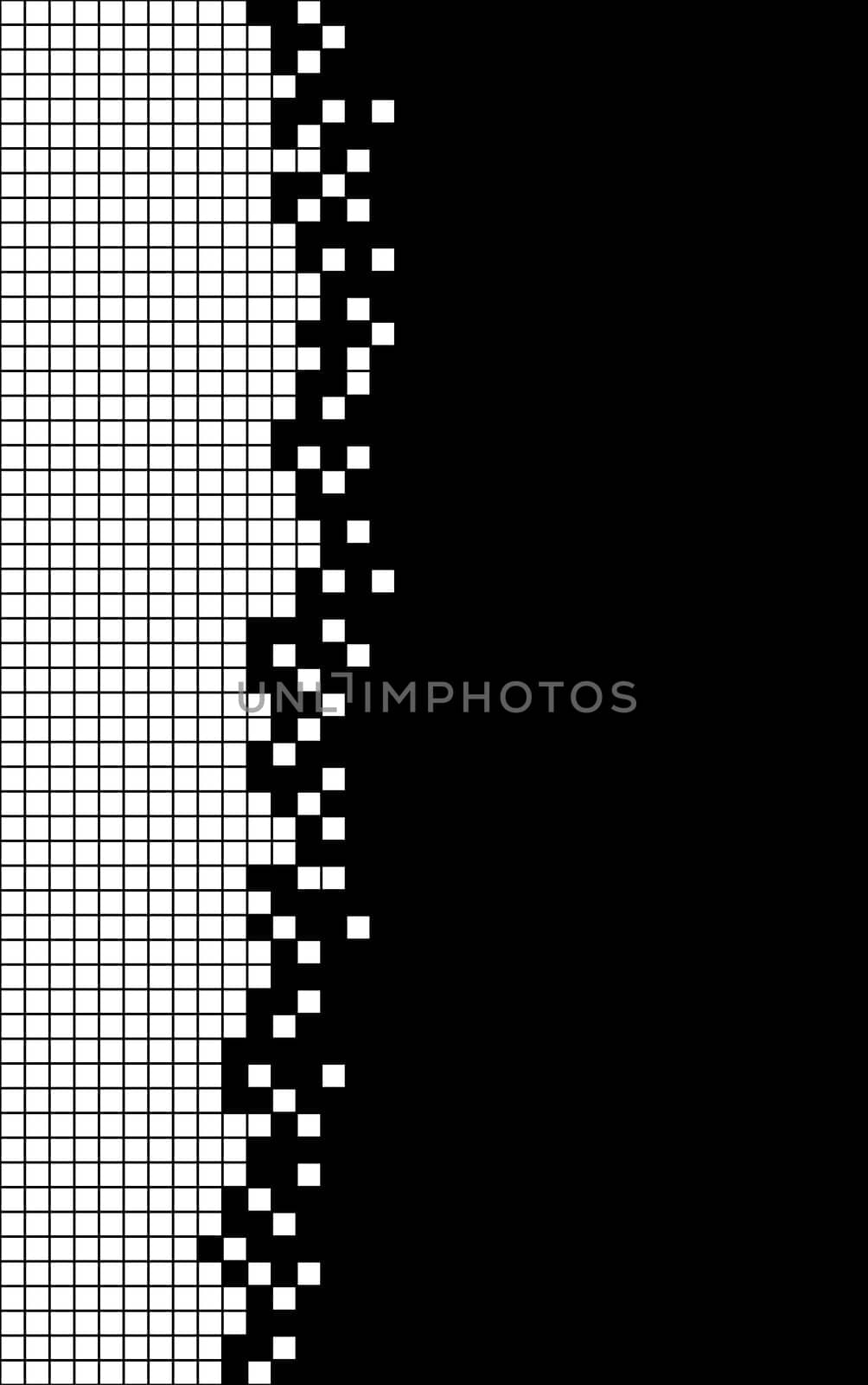 Dots grid or frame with white squares on black