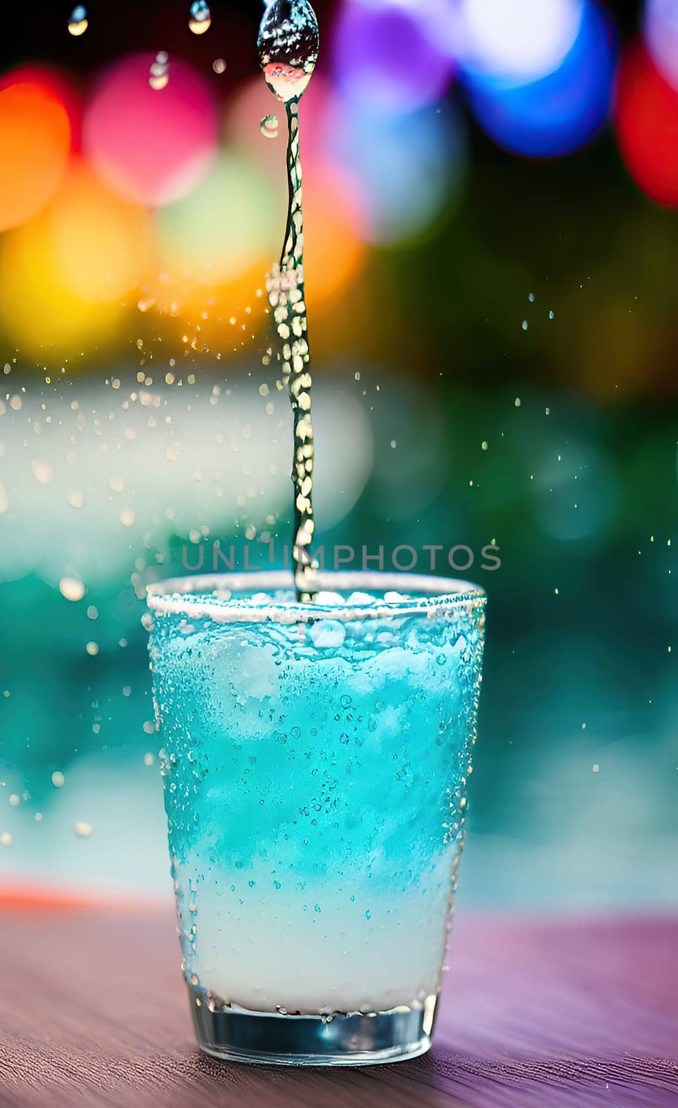 Summer drinks refreshing cocktails on green background