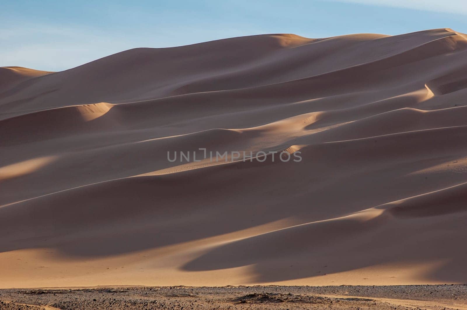 The orange dunes of the libyan Sahara desert..........