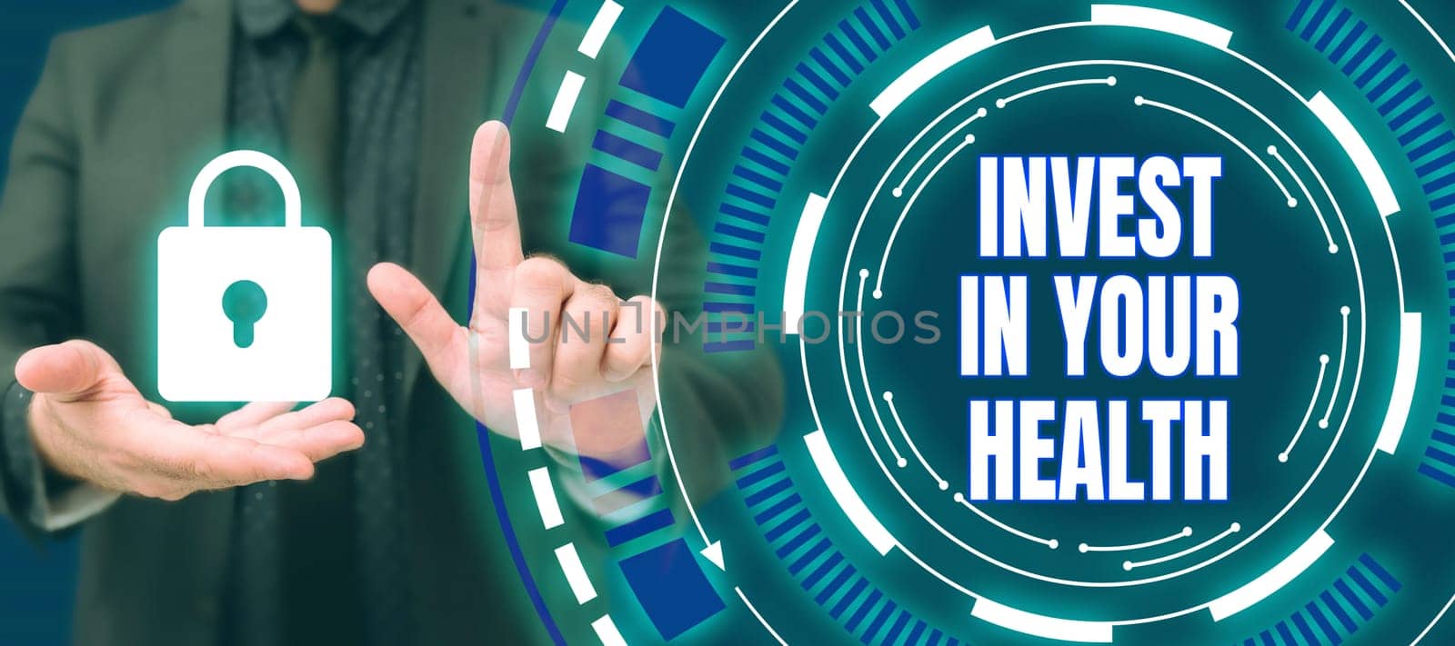 Writing displaying text Invest In Your Health, Business approach Live a Healthy Lifestyle Quality Food for Wellness