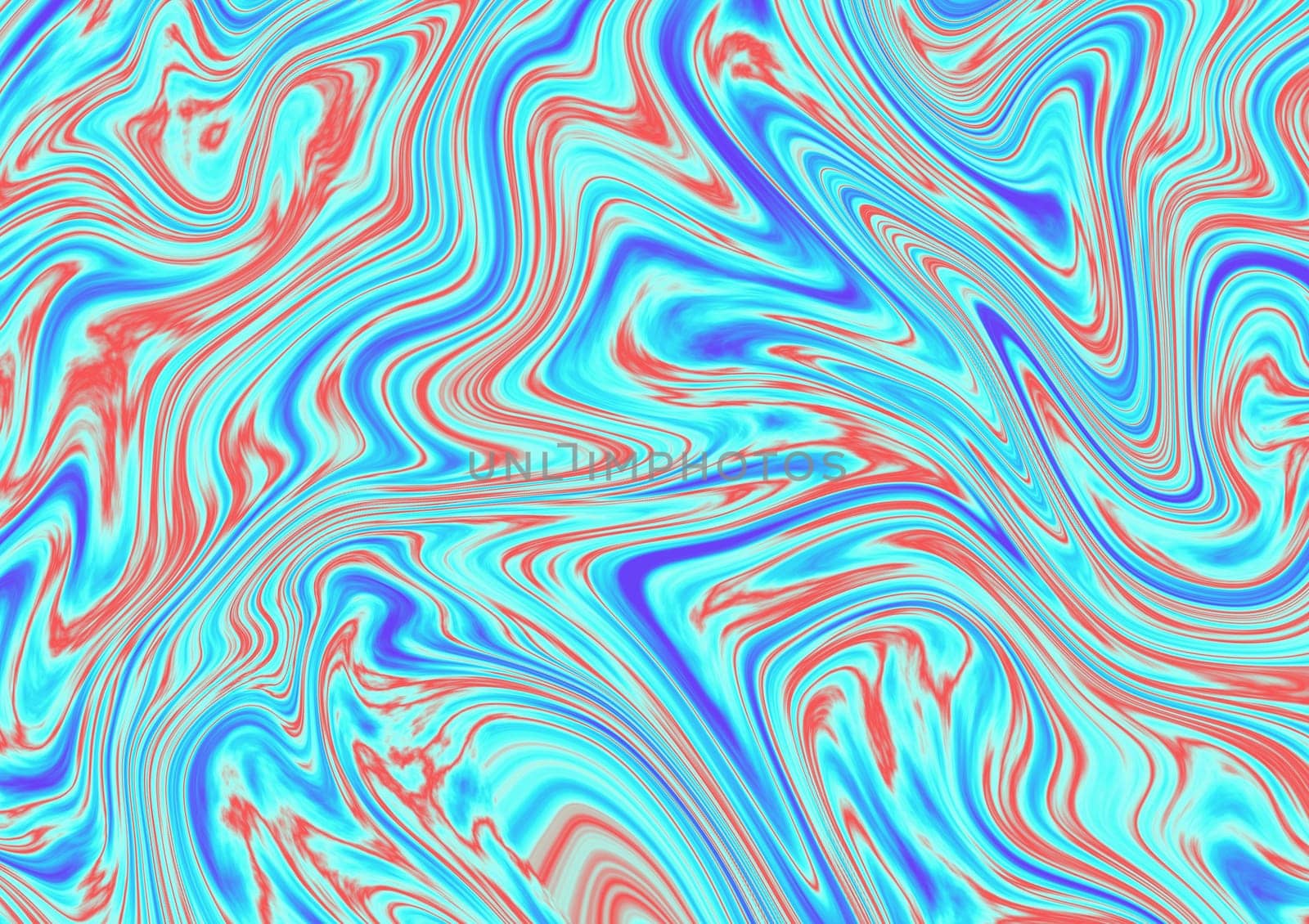 Fluid liquid marble texture background of blue, red and green color