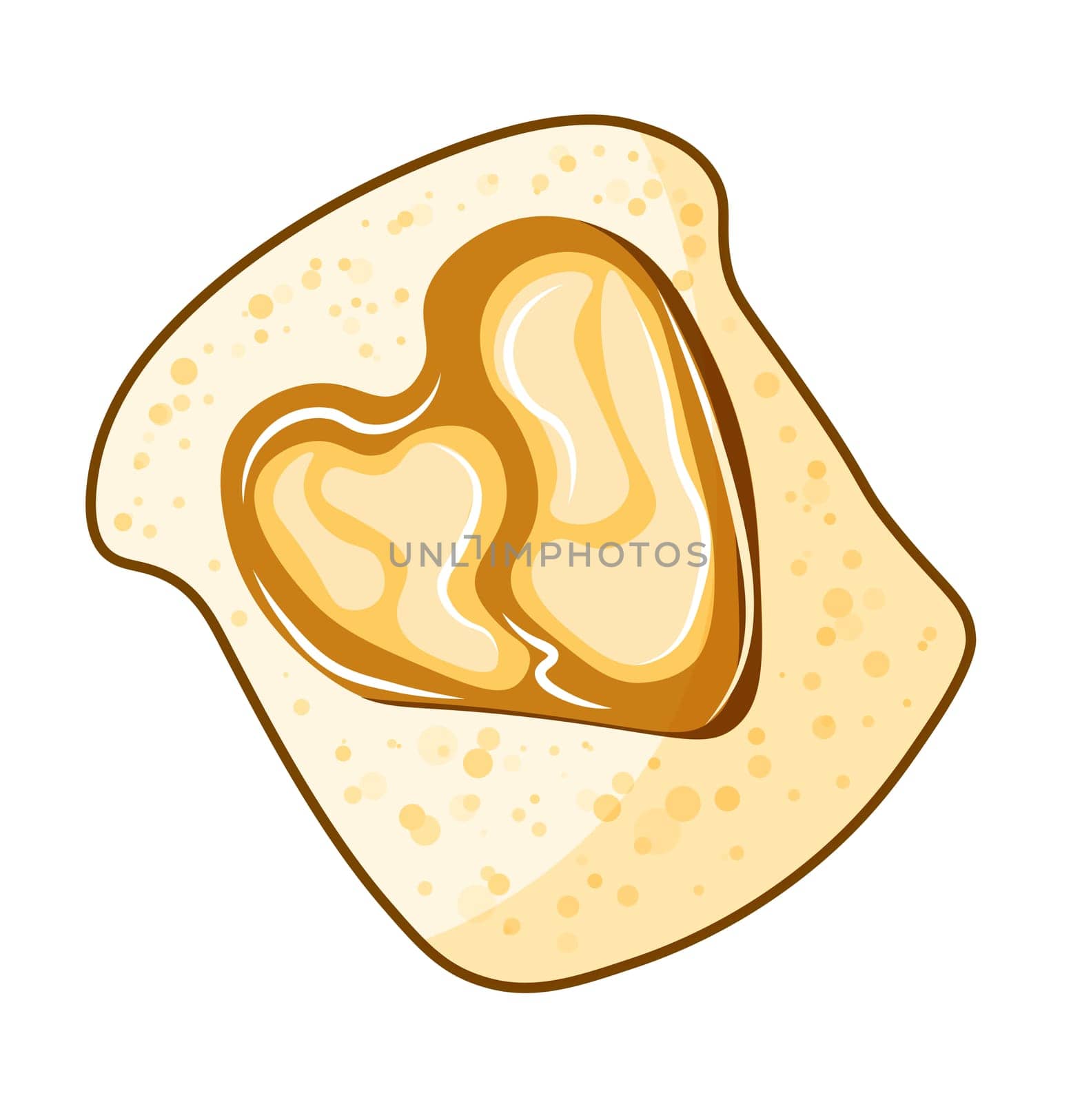 sandwich with peanut butter. appetizing.vector illustration isolated on white background.